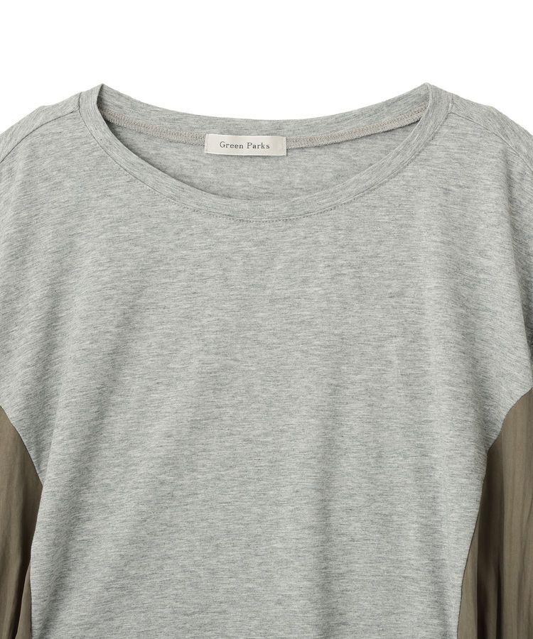 Green Parks「異素材ドッキングプルオーバー」|Tシャツ・カットソー|