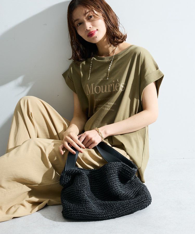 Green Parks「【適ON】汗染み防止フレンチロゴTシャツ」|Tシャツ・カットソー|Khaki