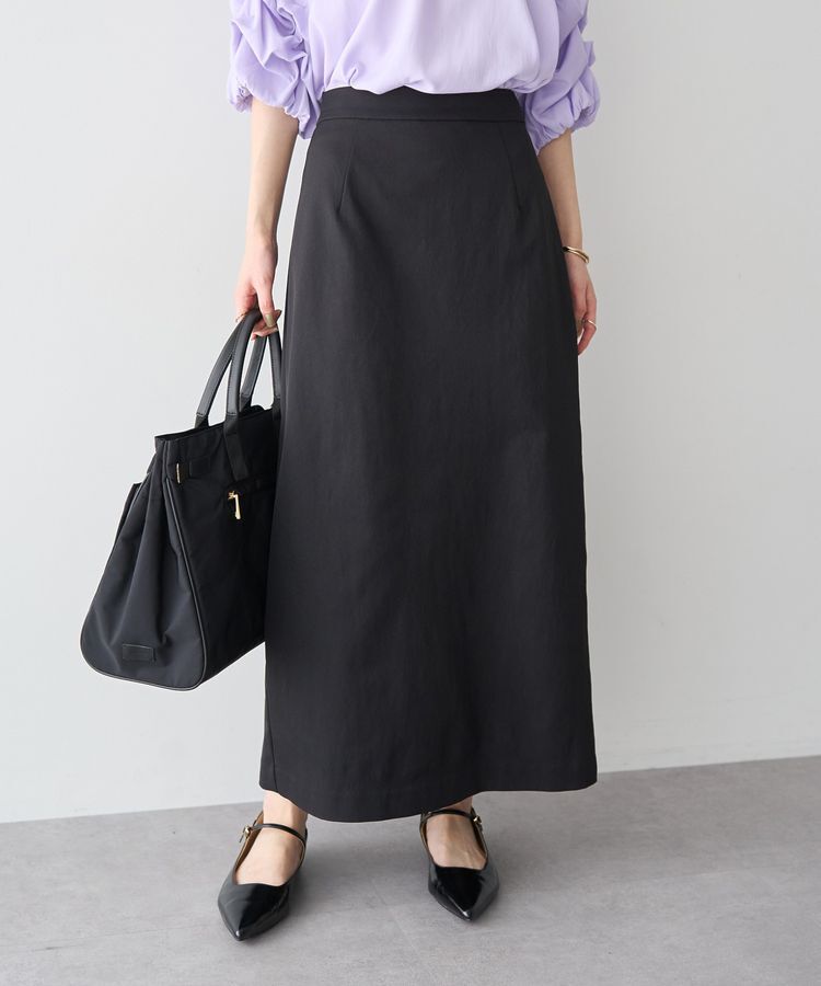 YECCA VECCA「ロングナロースカート」|タイト|Black