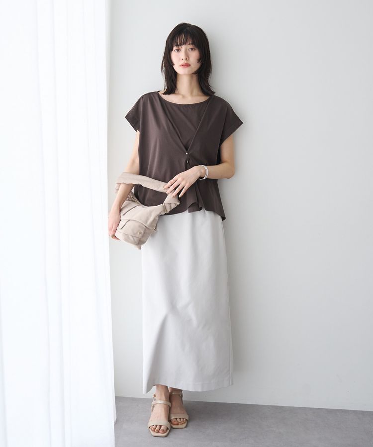 YECCA VECCA「ロングナロースカート」|タイト|