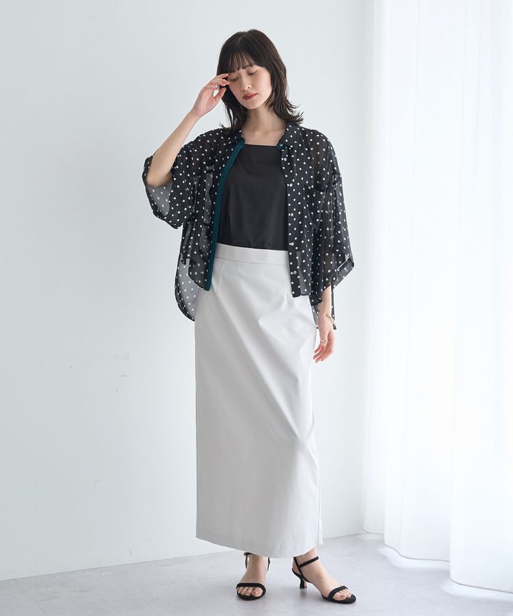 YECCA VECCA「ロングナロースカート」|タイト|