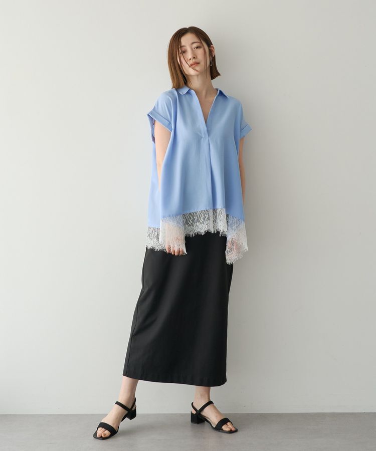 YECCA VECCA「ロングナロースカート」|タイト|