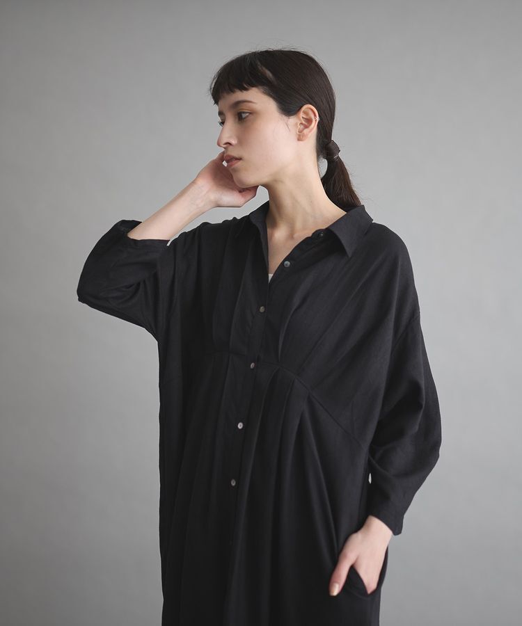 GARAGE OF GOOD CLOTHING「リネンタックロングワンピ-ス」|ワンピース|
