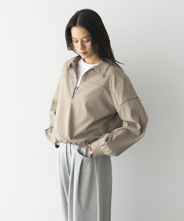 GARAGE OF GOOD CLOTHING「ピンストライプハーフZIPプルオーバー」|シャツ・ブラウス|