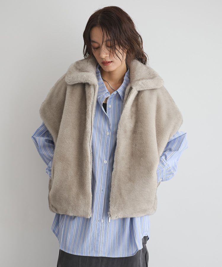 GARAGE OF GOOD CLOTHING「グラデーションファーZIP VEST」|その他|