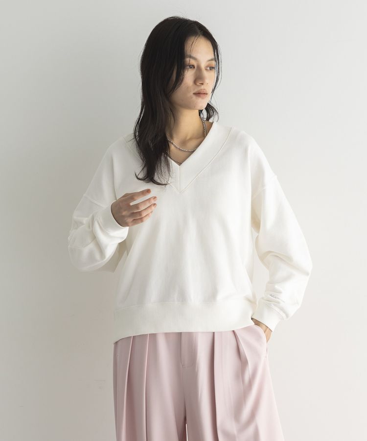 GARAGE OF GOOD CLOTHING「【日本製】ELIZABETH Vネックロゴプルオーバー」|Tシャツ・カットソー|