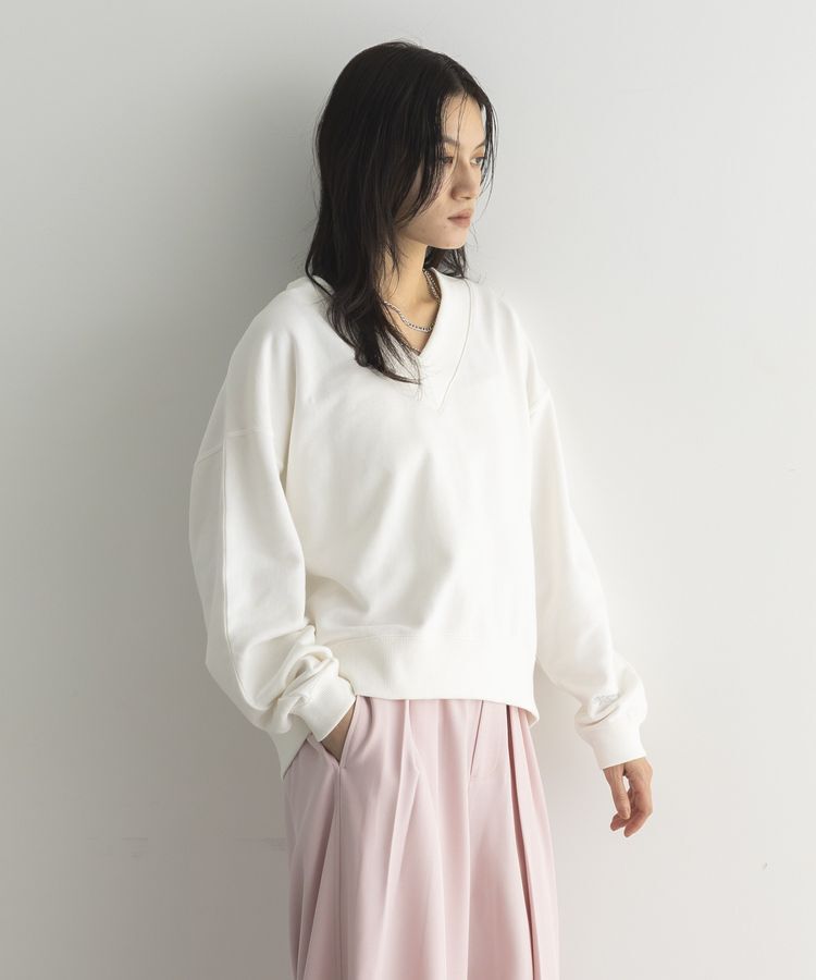 GARAGE OF GOOD CLOTHING「【日本製】ELIZABETH Vネックロゴプルオーバー」|Tシャツ・カットソー|