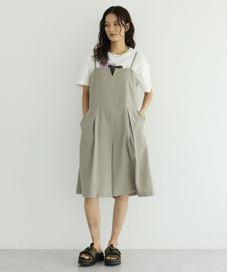 GARAGE OF GOOD CLOTHING「【日本製】綿麻混ショートパンツオールインワン」|オールインワン|