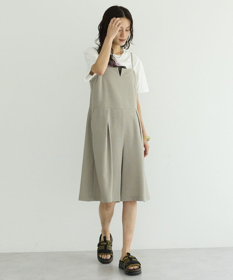 GARAGE OF GOOD CLOTHING「【日本製】綿麻混ショートパンツオールインワン」|オールインワン|