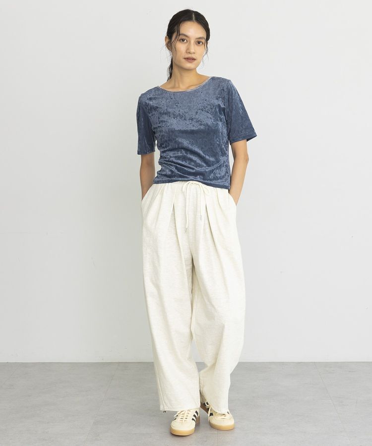 GARAGE OF GOOD CLOTHING「バックオープン配色ベロアプルオーバー」|Tシャツ・カットソー|