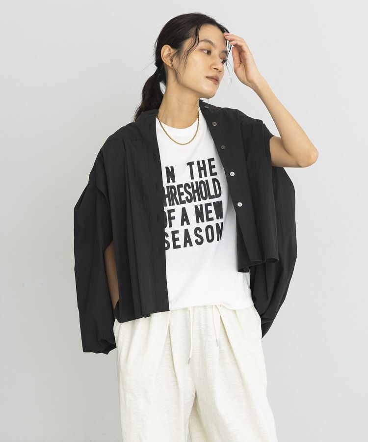 GARAGE OF GOOD CLOTHING「ケープライクバックバルーンブラウス」|シャツ・ブラウス|Black