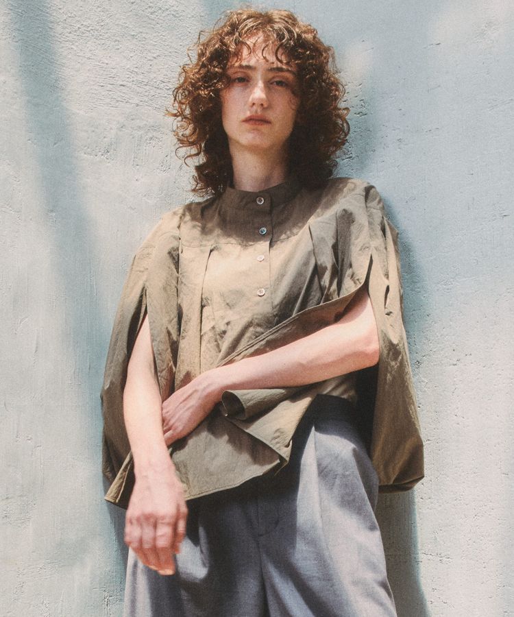 GARAGE OF GOOD CLOTHING「ケープライクバックバルーンブラウス」|シャツ・ブラウス|Khaki
