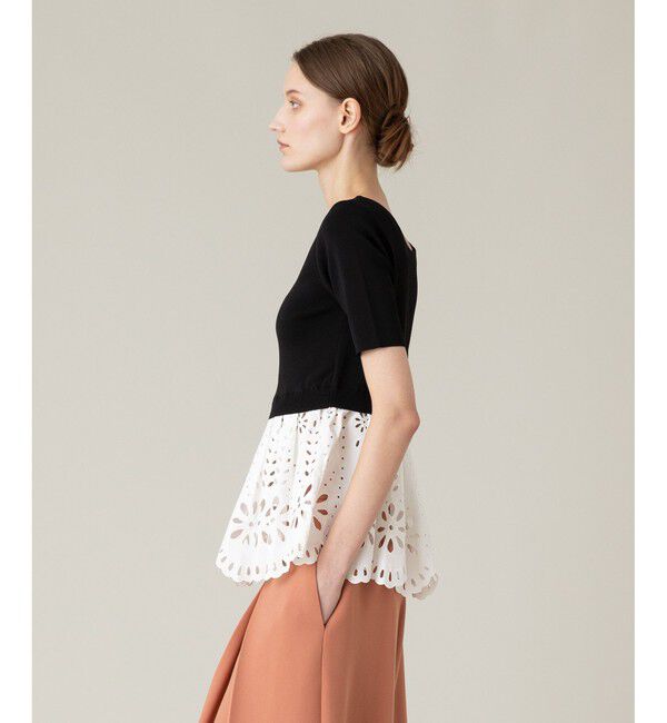 LOULOU WILLOUGHBY「【LOULOU WILLOUGHBY】アイレットレースペプラムプルオーバー」|その他|