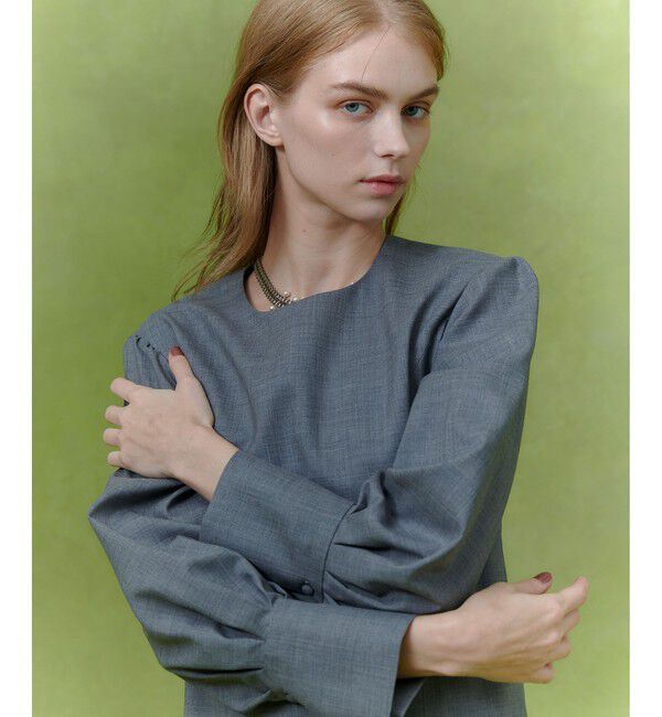 LOULOU WILLOUGHBY「【LOULOU WILLOUGHBY】ウールトロローウエストワンピース」|ワンピース|