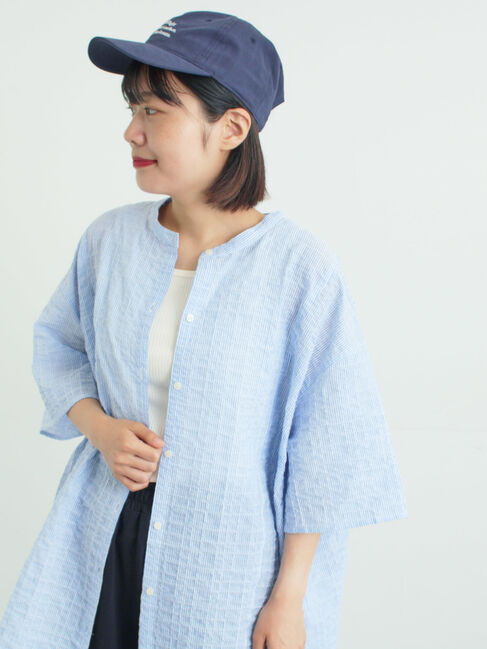 Samansa Mos2「【接触冷感】綿Pu混ゆるチュニック」|シャツ・ブラウス|