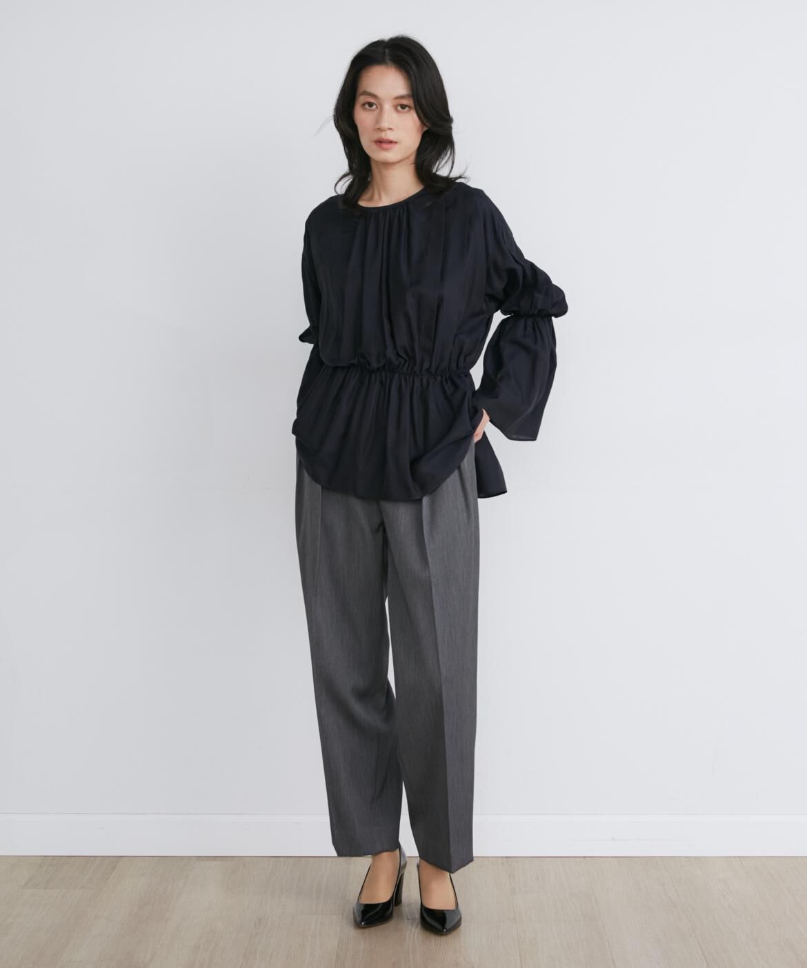 INED「ダブルタックパンツ《la veille by SUPERIOR CLOSET》」|スラックス|