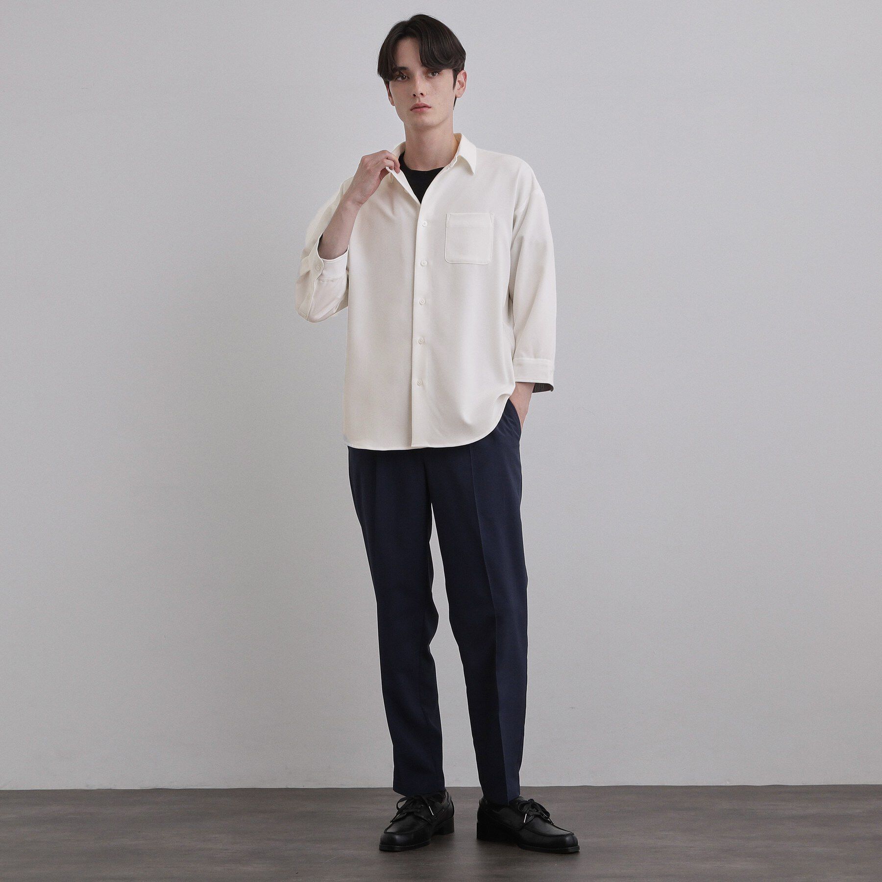tk.TAKEO KIKUCHI「COOLMAX（R）七分袖レギュラーシャツ」|シャツ・ブラウス|