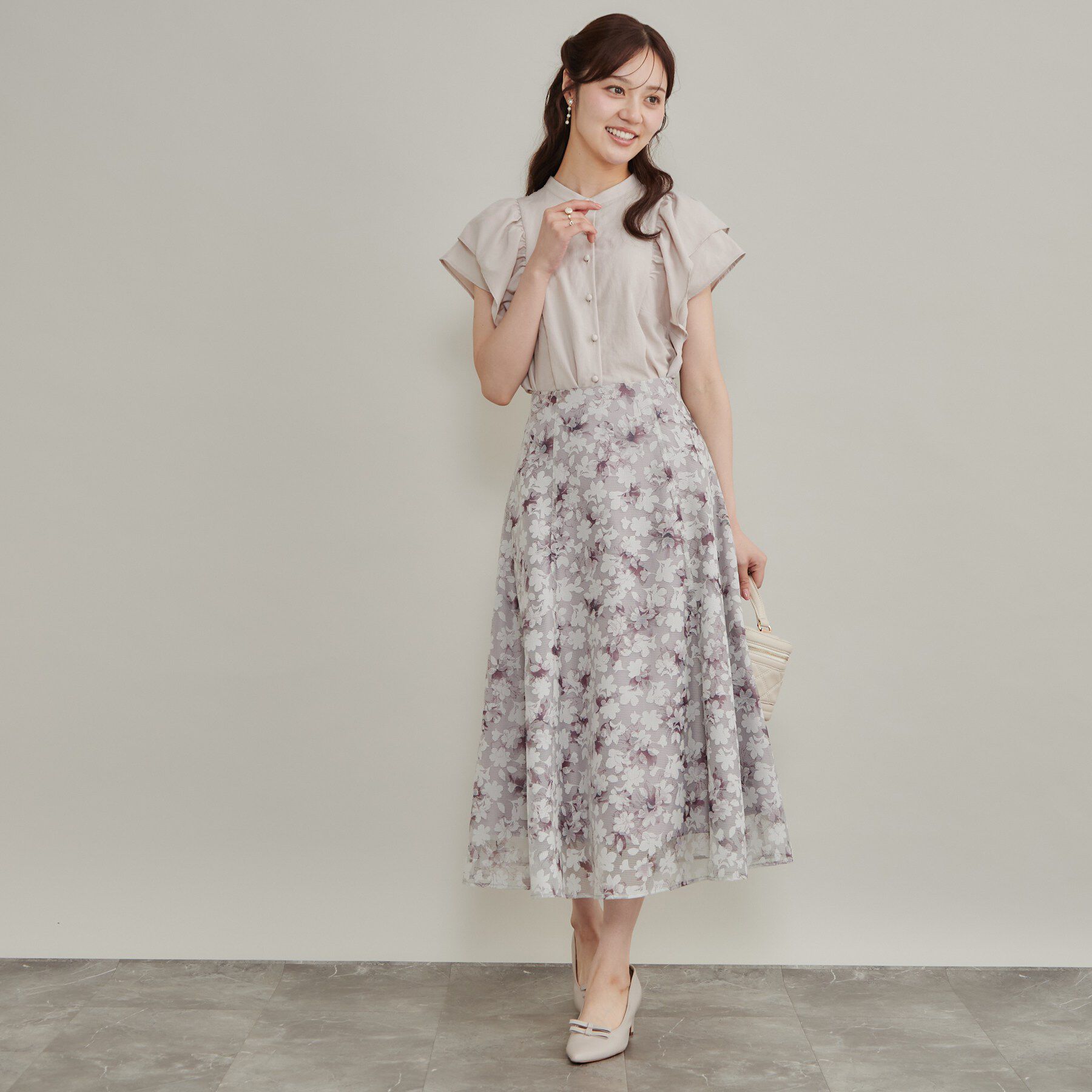 Couture broach「【さらっと軽い】ラッフルスリーブ ブラウス【洗濯機可】」|シャツ・ブラウス|
