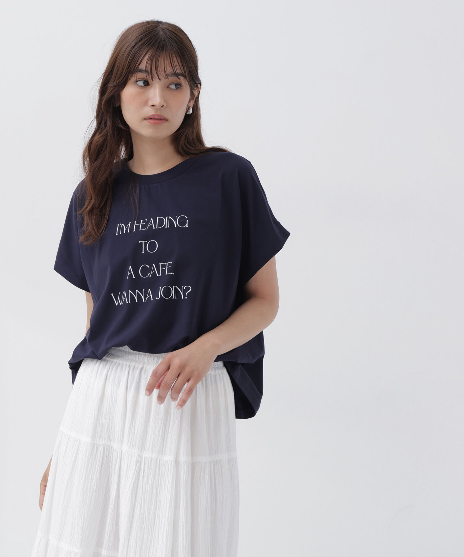  「ロゴTシャツ」|Tシャツ・カットソー|ネイビー