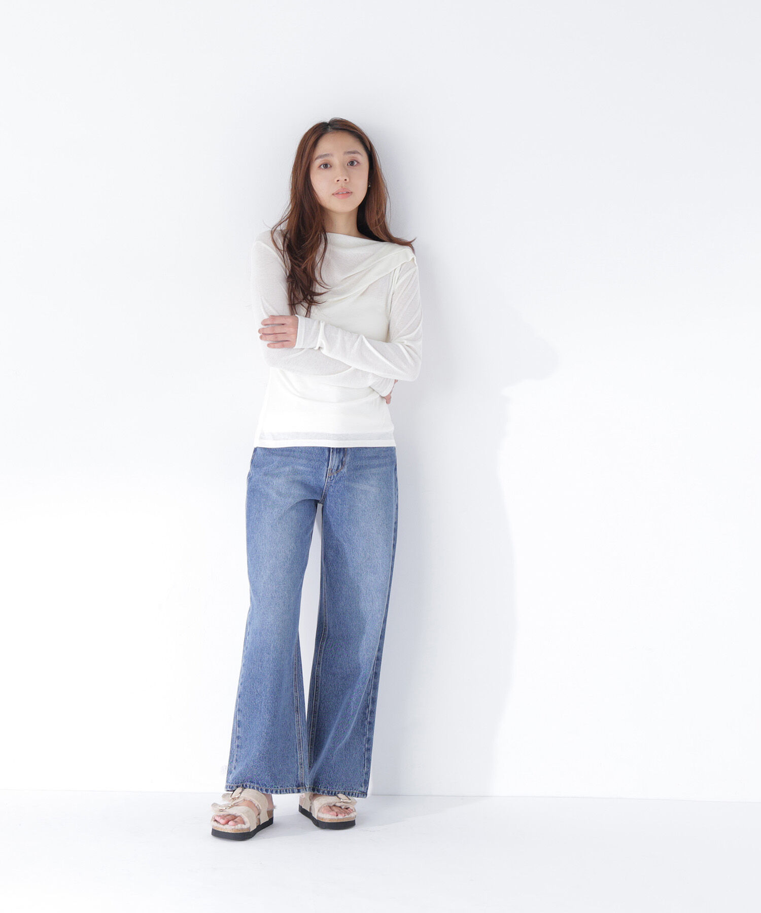  「肩タックシアーカットソー」|Tシャツ・カットソー|