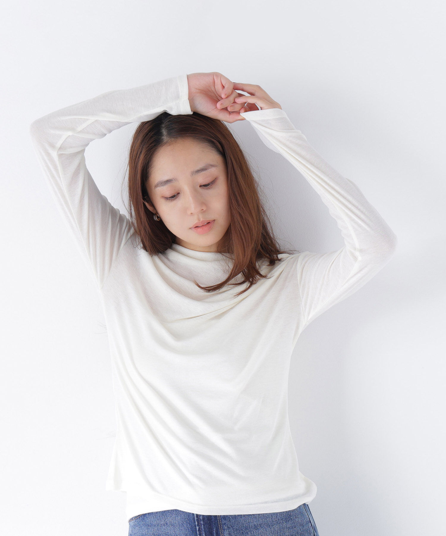  「肩タックシアーカットソー」|Tシャツ・カットソー|