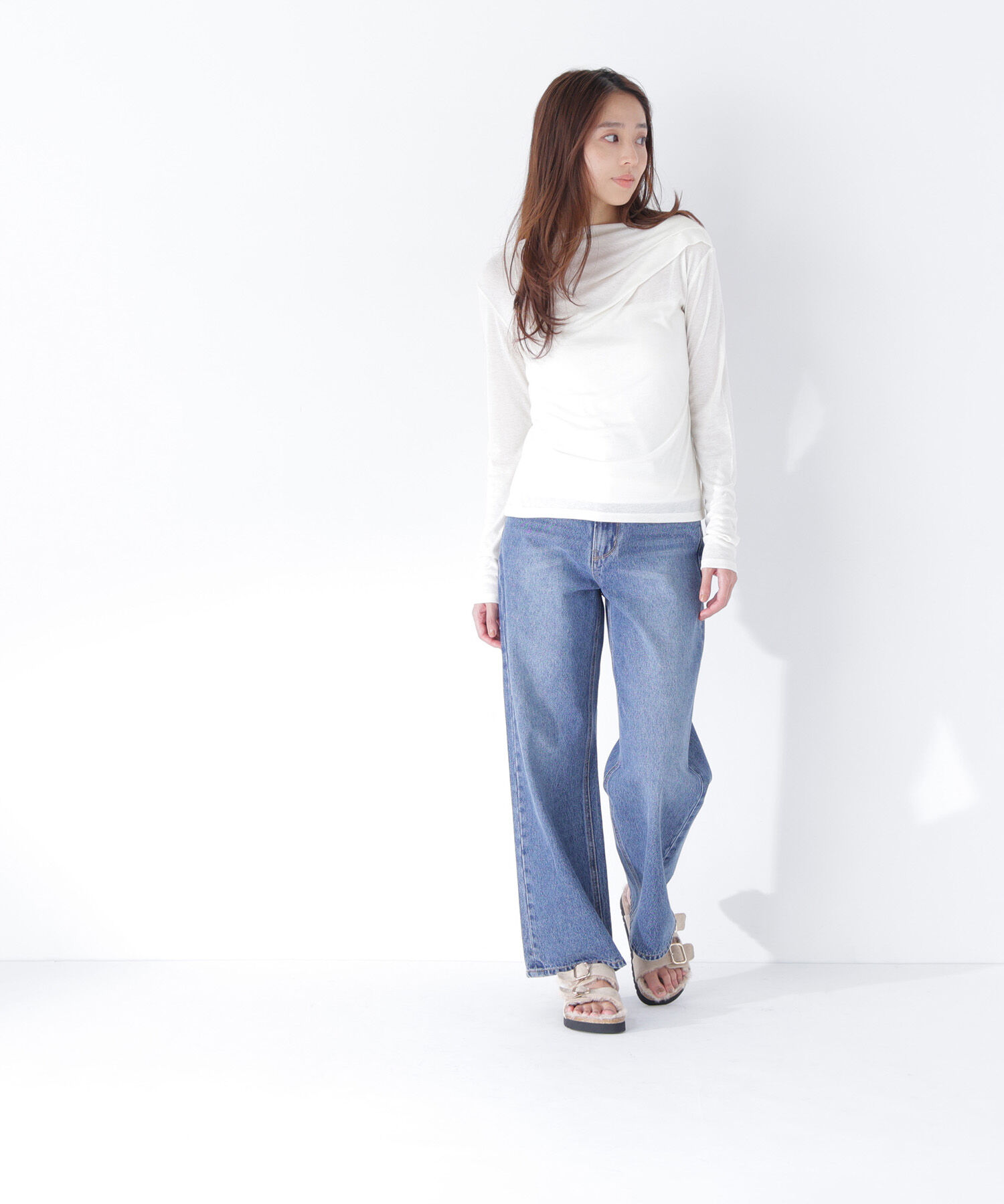  「肩タックシアーカットソー」|Tシャツ・カットソー|