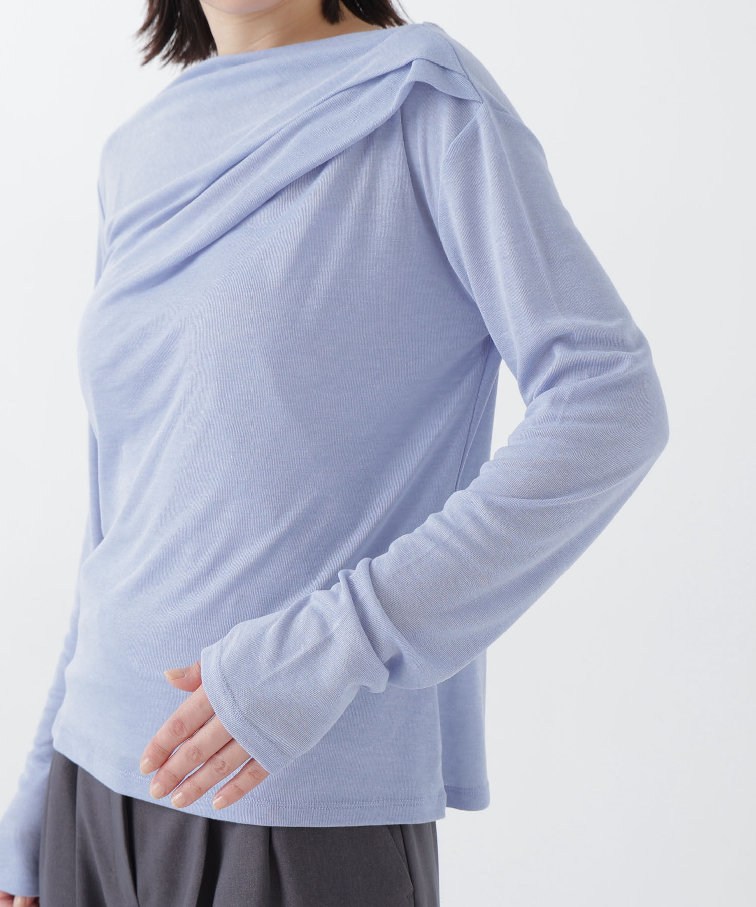  「肩タックシアーカットソー」|Tシャツ・カットソー|
