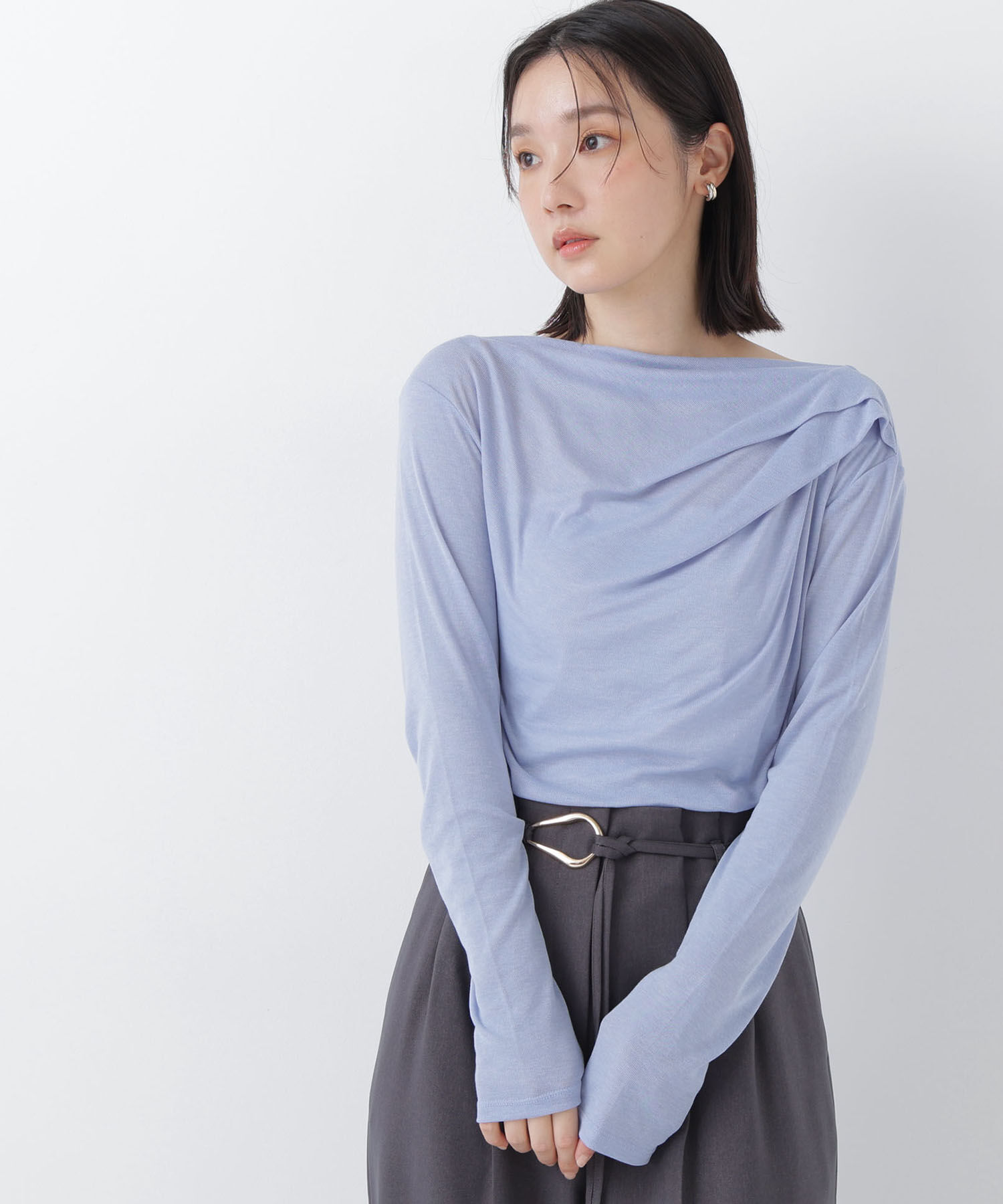  「肩タックシアーカットソー」|Tシャツ・カットソー|