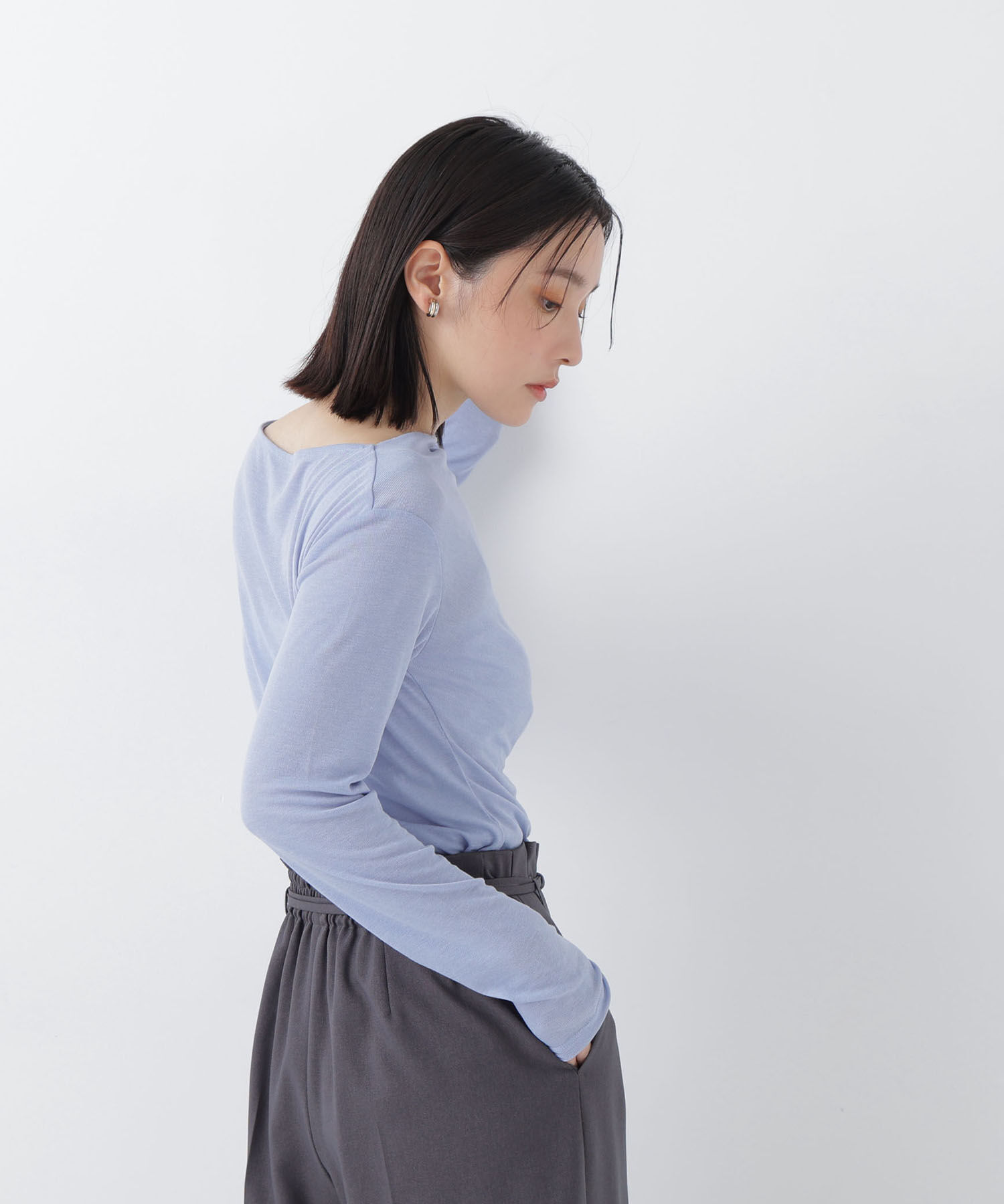  「肩タックシアーカットソー」|Tシャツ・カットソー|