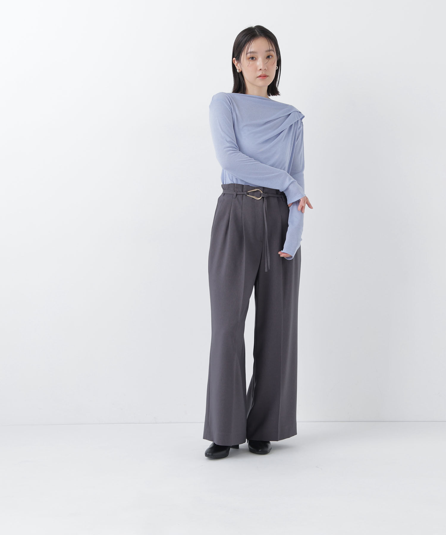  「肩タックシアーカットソー」|Tシャツ・カットソー|
