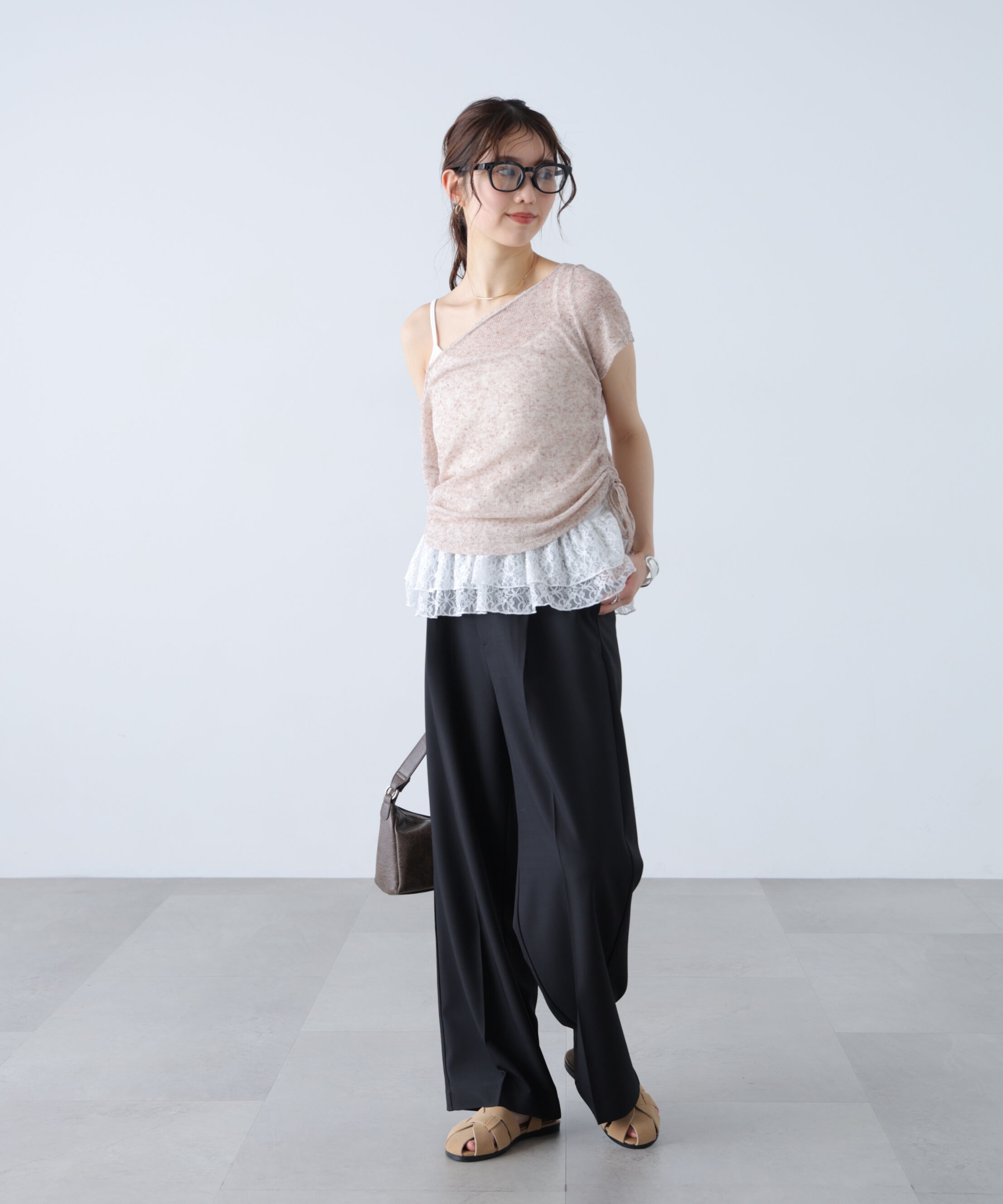 「ﾜﾝﾀｯｸﾜｲﾄﾞﾊﾟﾝﾂ[切らずに履ける身長別ｻｲｽﾞ/低身長/高身 」|その他|