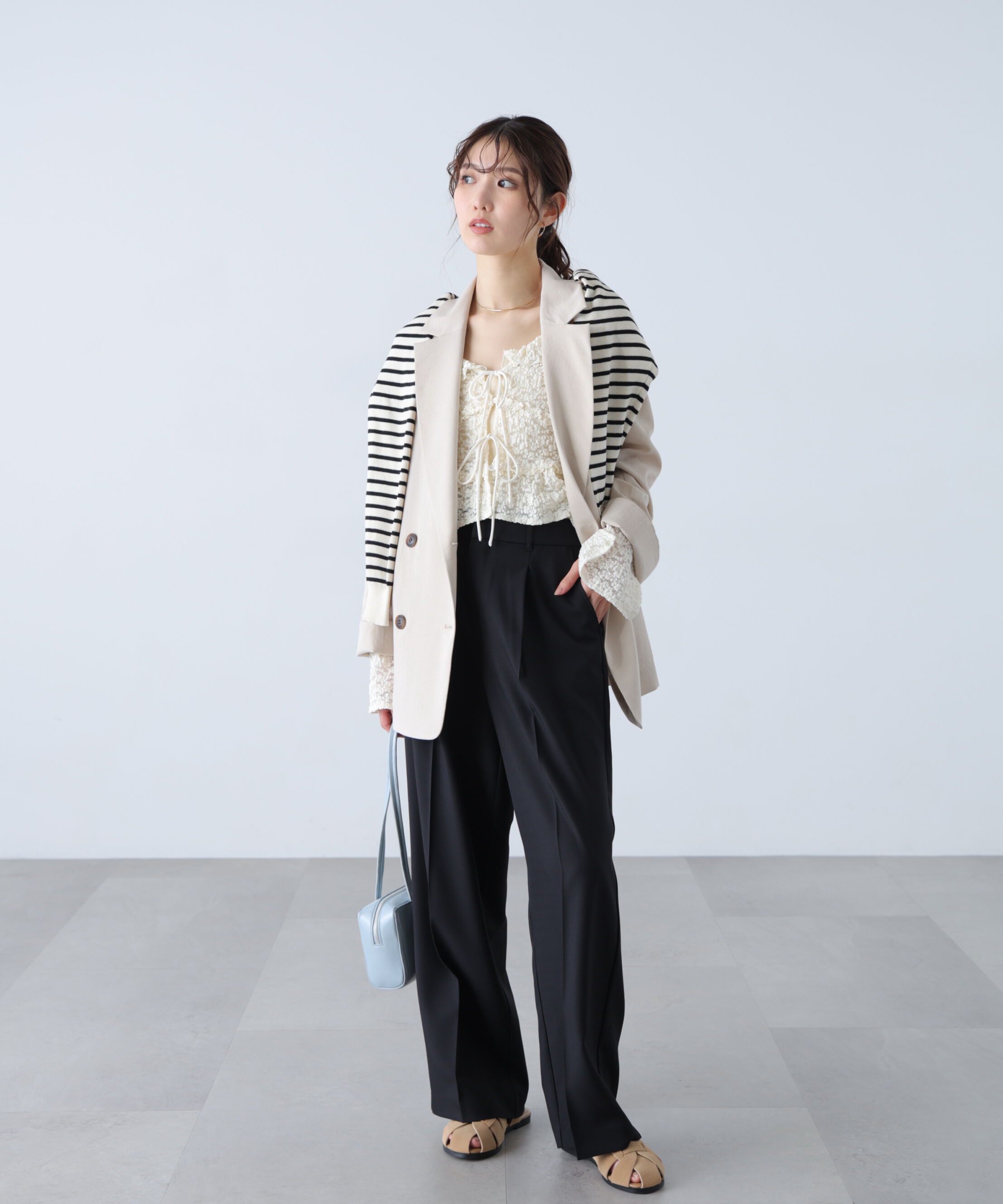  「ﾜﾝﾀｯｸﾜｲﾄﾞﾊﾟﾝﾂ[切らずに履ける身長別ｻｲｽﾞ/低身長/高身 」|その他|
