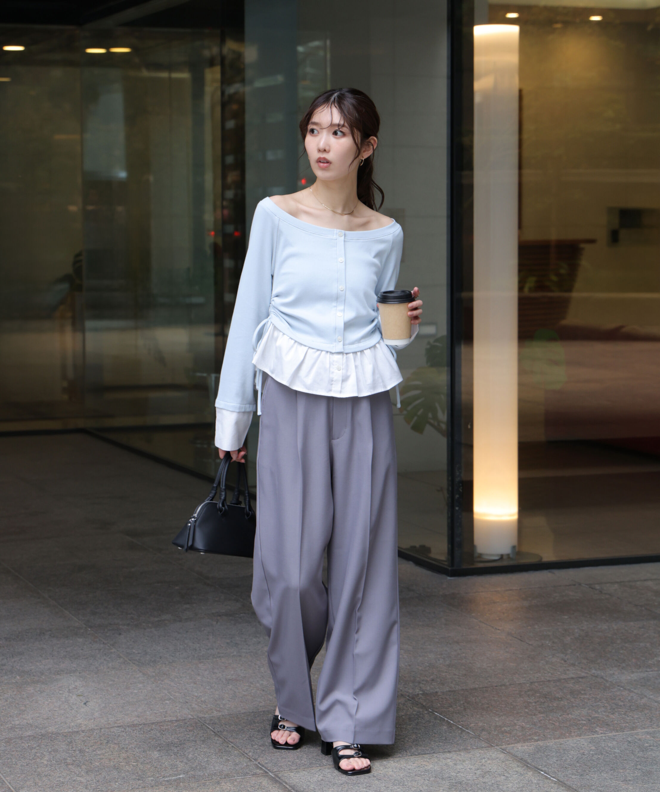  「ﾜﾝﾀｯｸﾜｲﾄﾞﾊﾟﾝﾂ[切らずに履ける身長別ｻｲｽﾞ/低身長/高身 」|その他|