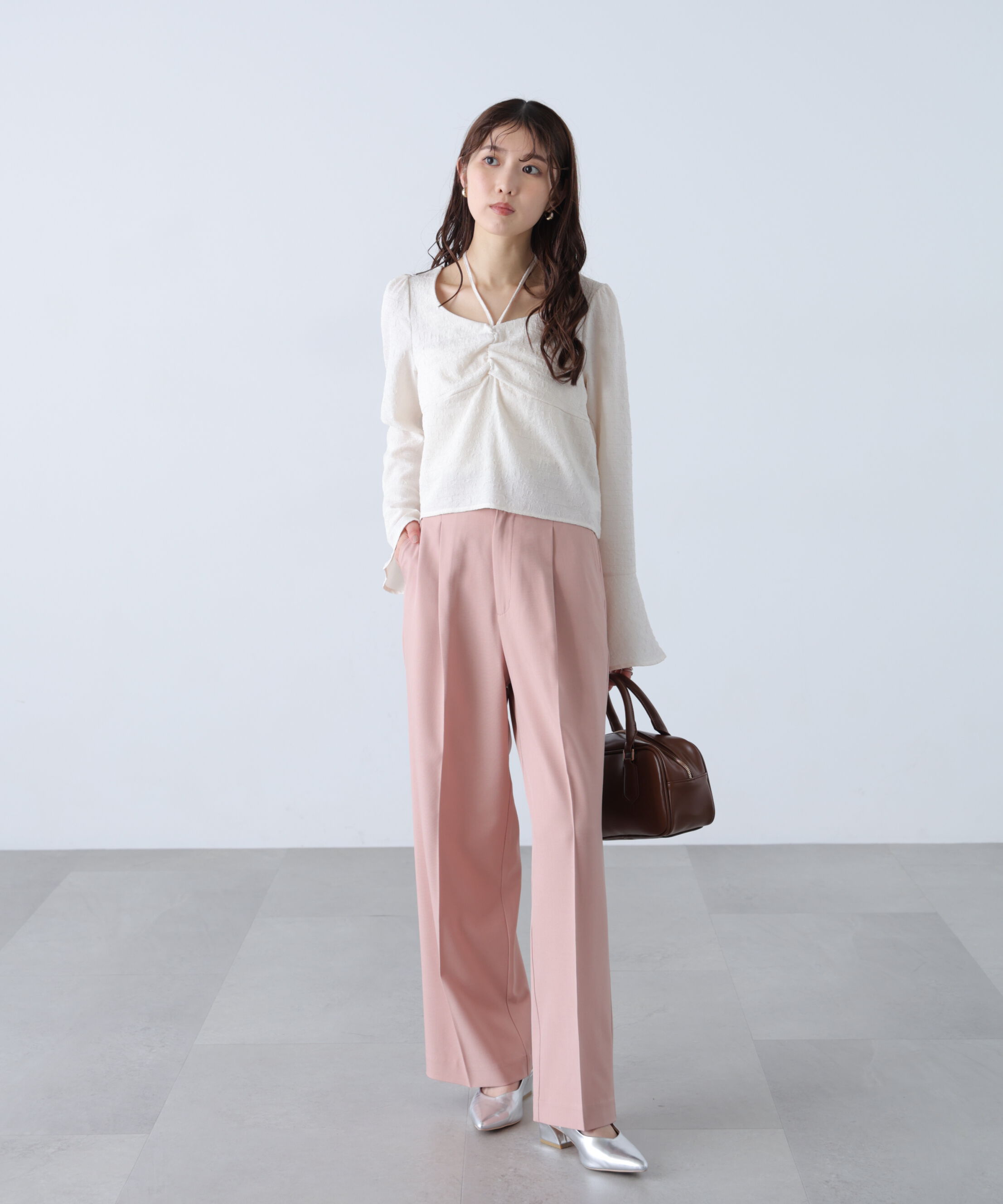  「ﾜﾝﾀｯｸﾜｲﾄﾞﾊﾟﾝﾂ[切らずに履ける身長別ｻｲｽﾞ/低身長/高身 」|その他|