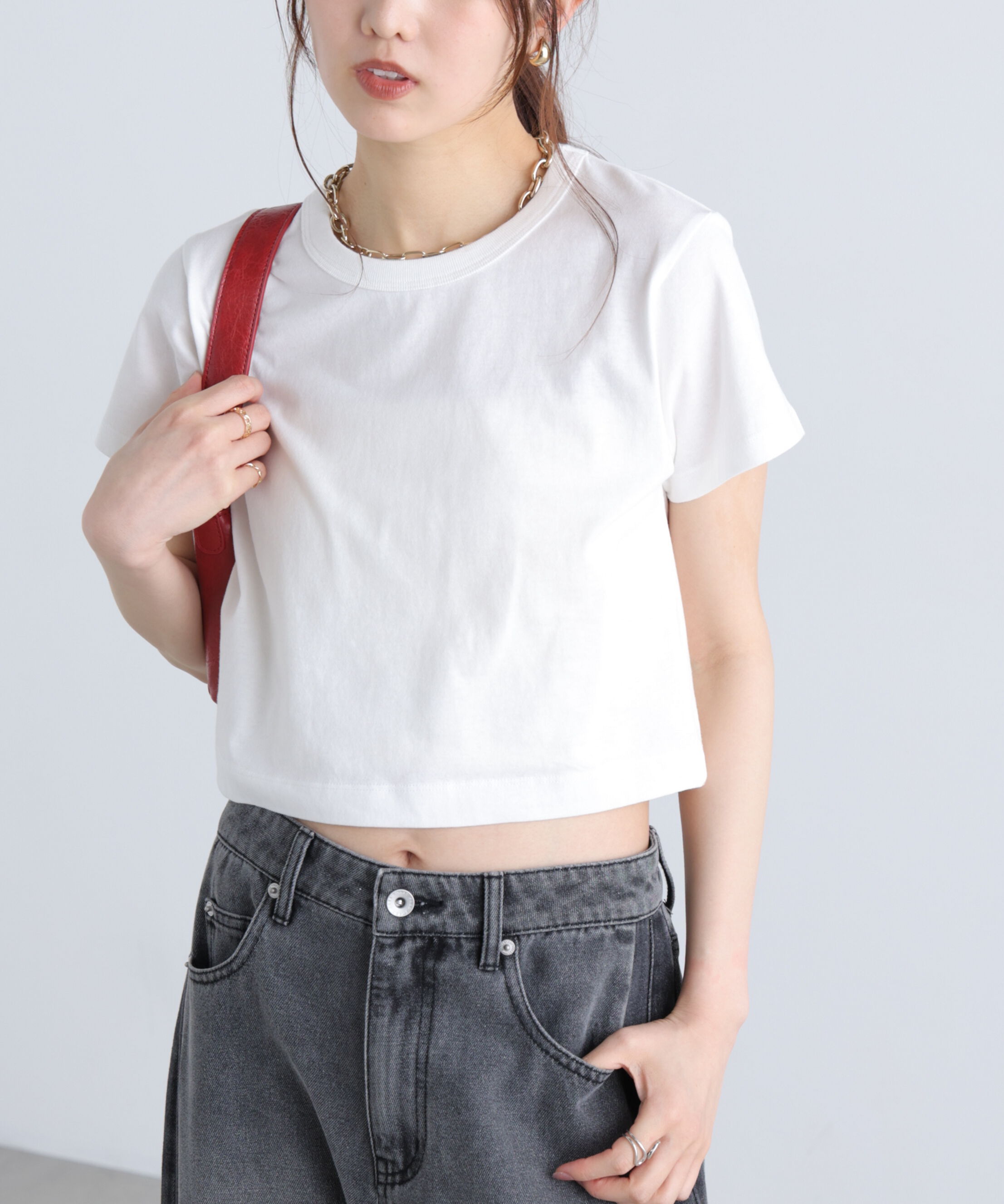  「USAコットンクルーネックTシャツ」|Tシャツ・カットソー|