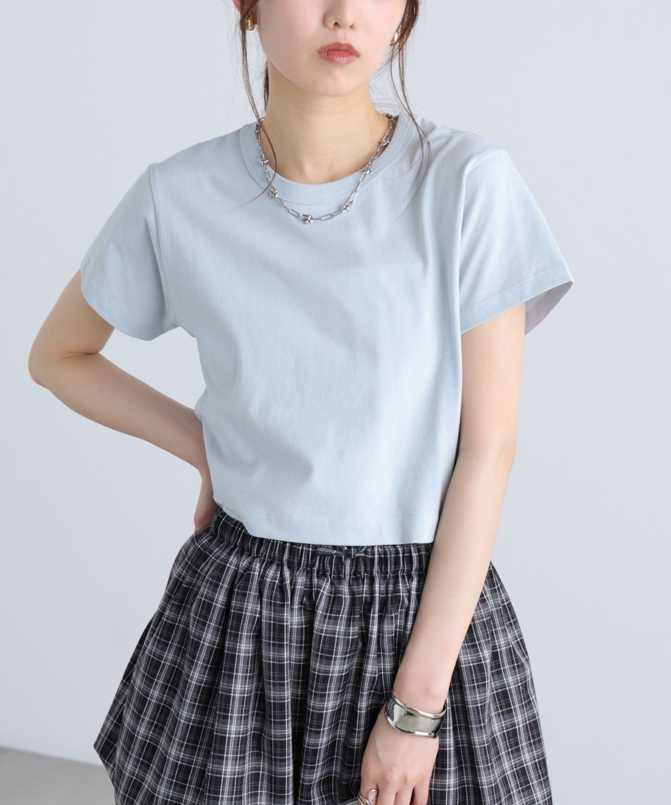  「USAコットンクルーネックTシャツ」|Tシャツ・カットソー|
