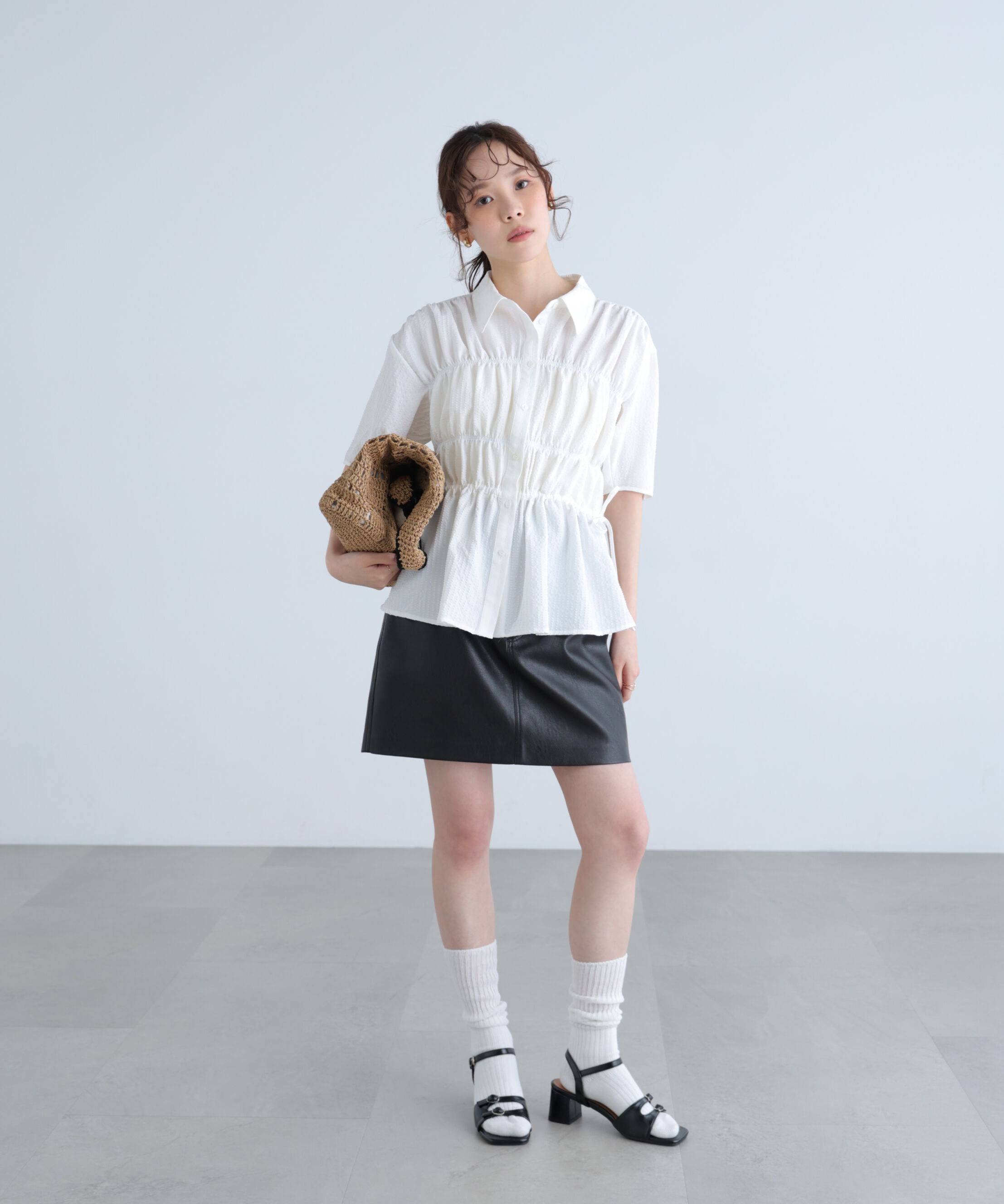  「シャーリングバルーン袖シャツ」|シャツ・ブラウス|