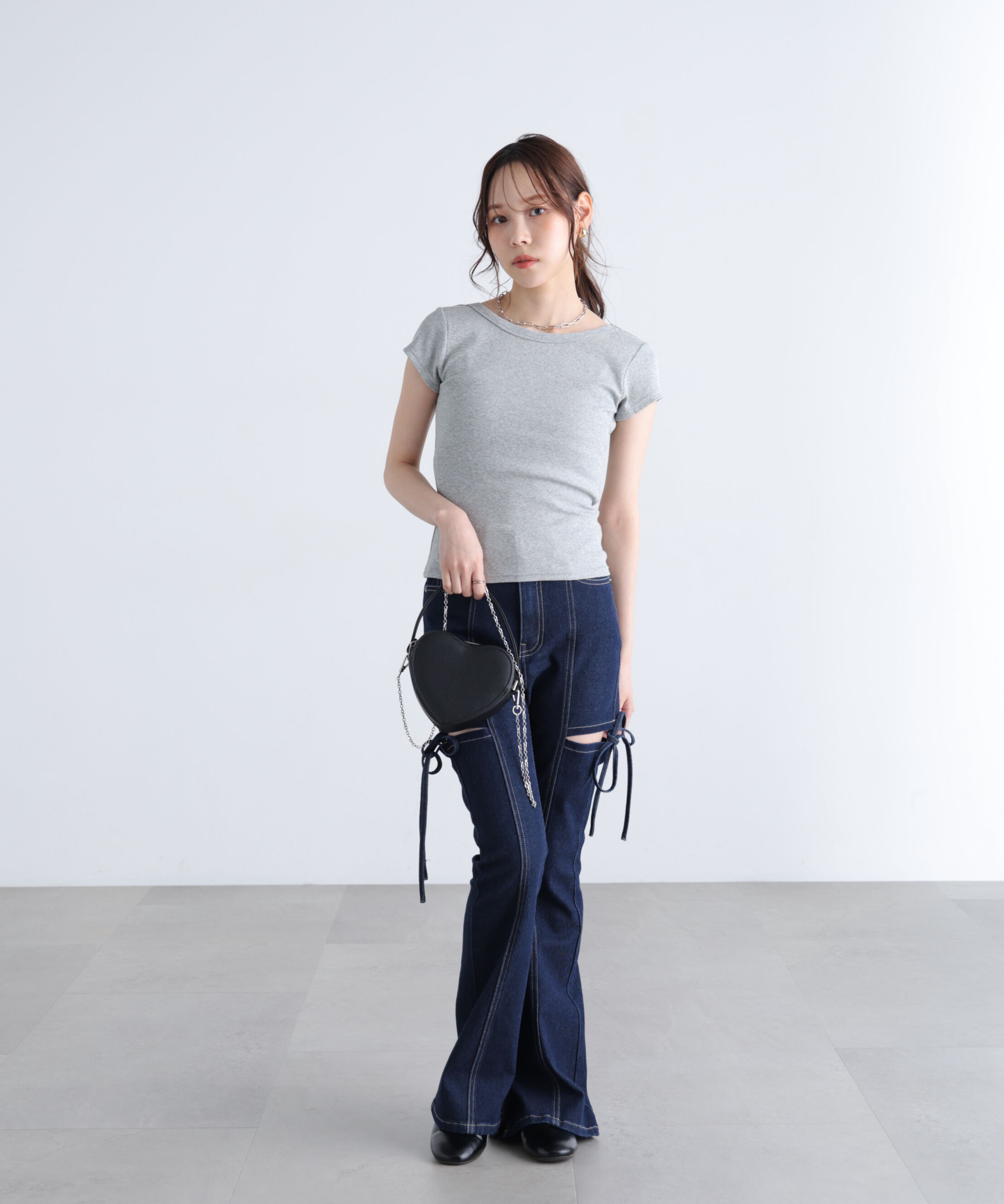  「〈MFM〉バックオープン半袖カットソー」|Tシャツ・カットソー|
