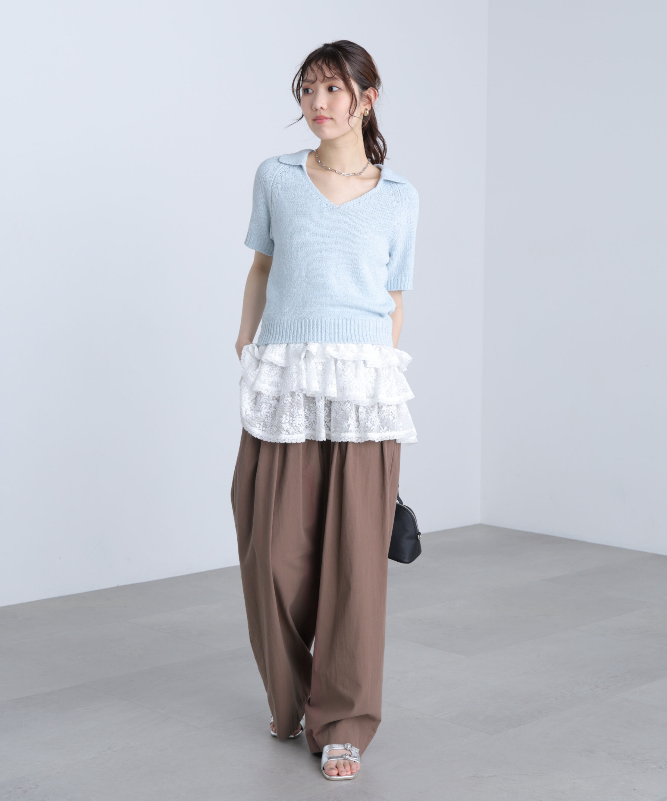  「ナチュラルウォッシュドタックワイドパンツ」|その他|