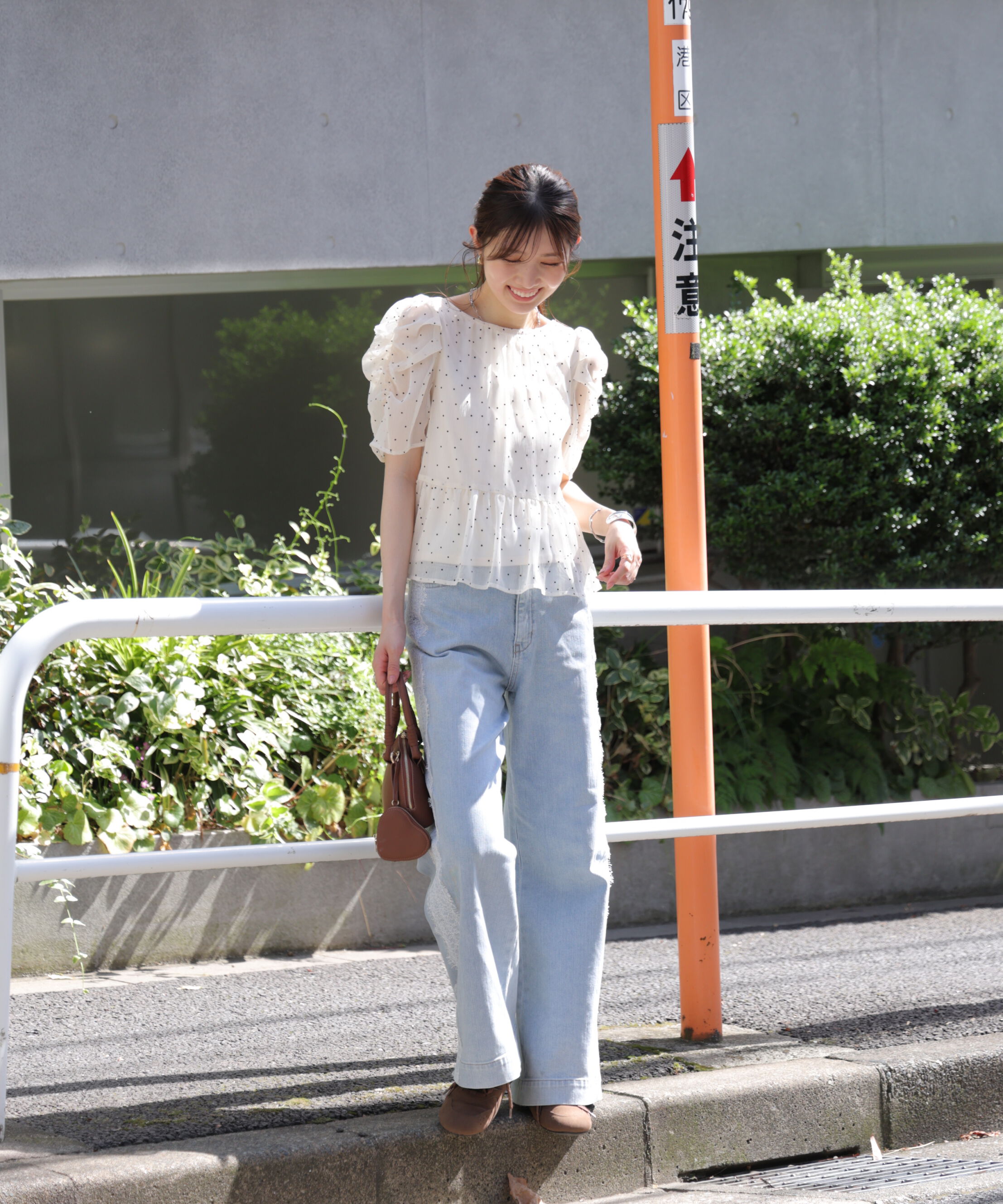  「[低身長サイズ/Sシリーズ]ベーシックワイドサイドレースデニムパンツ」|その他|