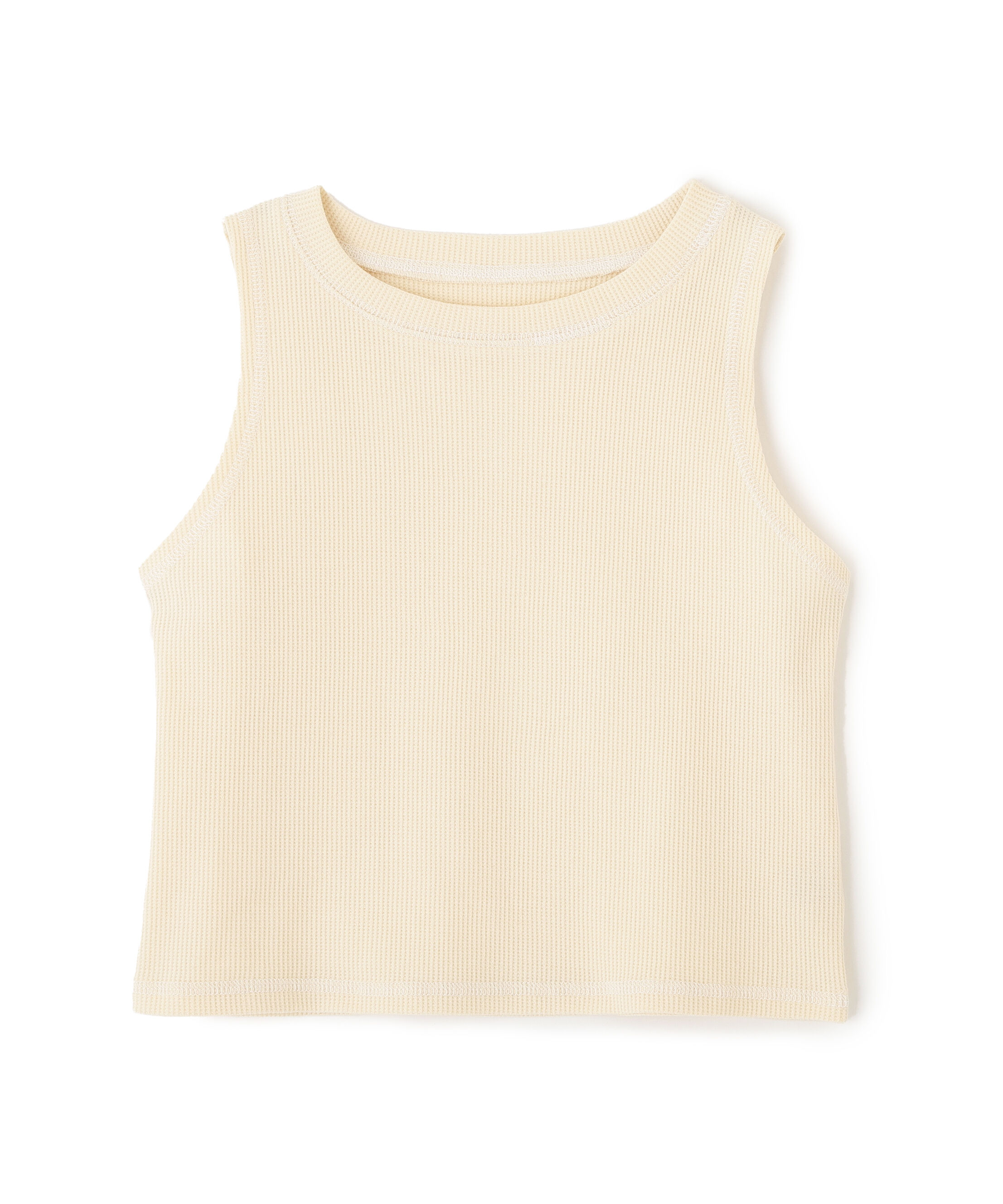  「ワッフルアメスリショート丈タンク」|Tシャツ・カットソー|