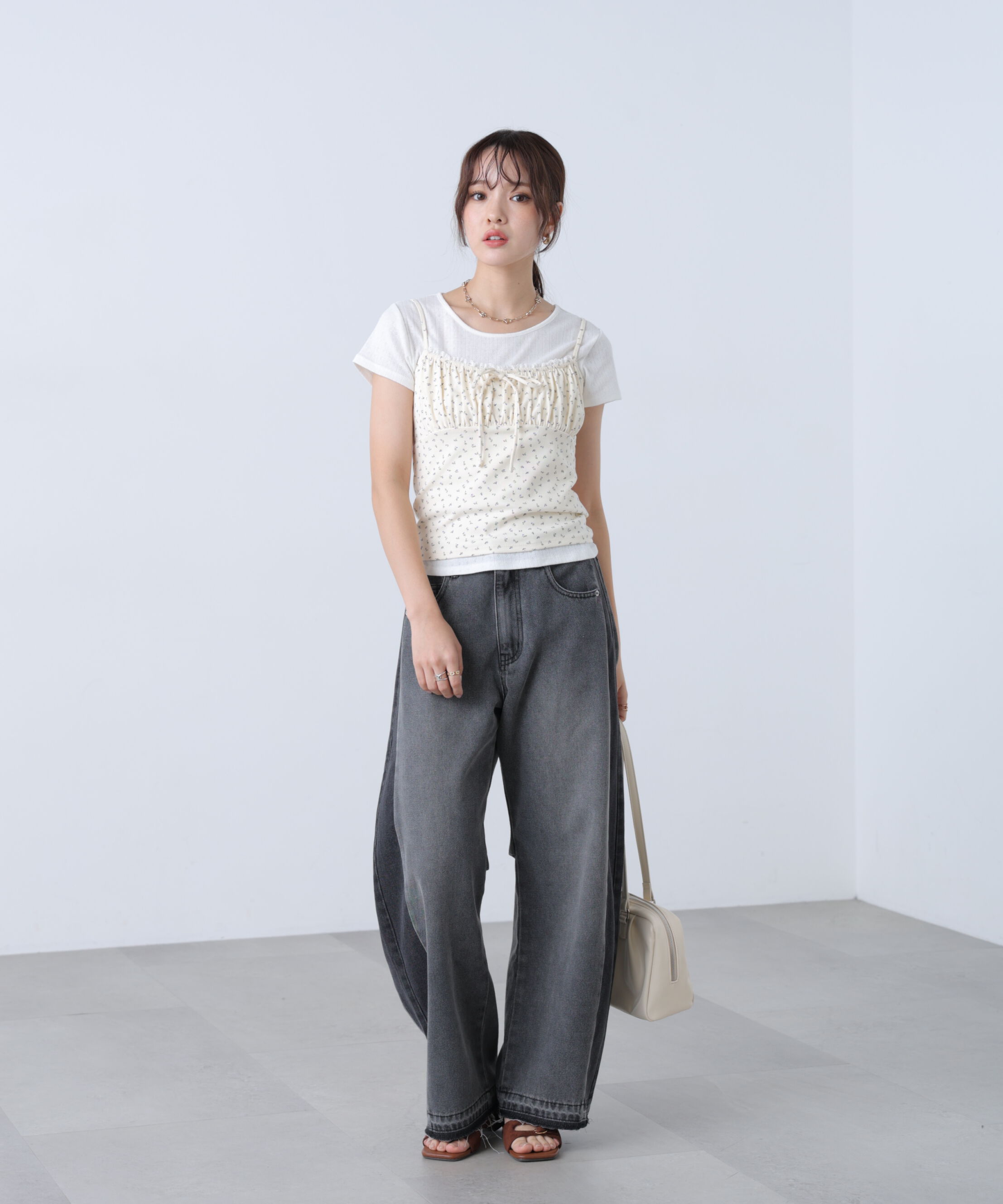  「針抜きテレコTシャツ&times;アソートキャミセット」|Tシャツ・カットソー|