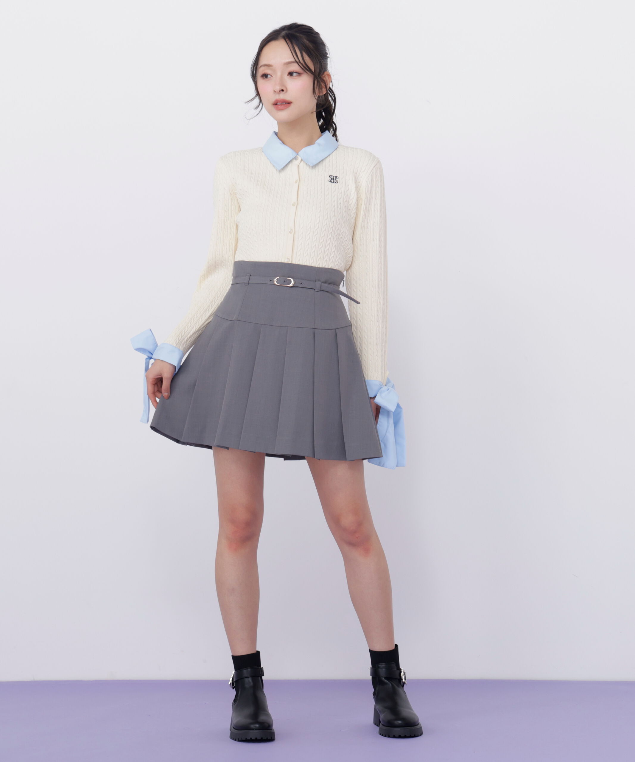  「セットアップ対応プリーツミニスカート」|スカート|