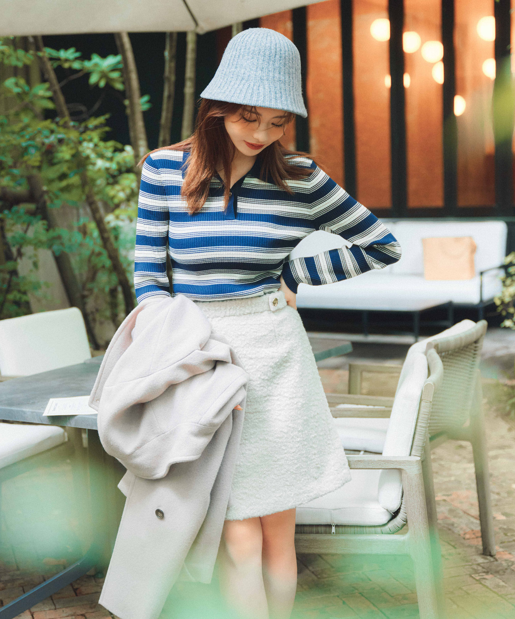 PROPORTION BODY DRESSING「ポロボーダーニット　25AW」|ニット・セーター|