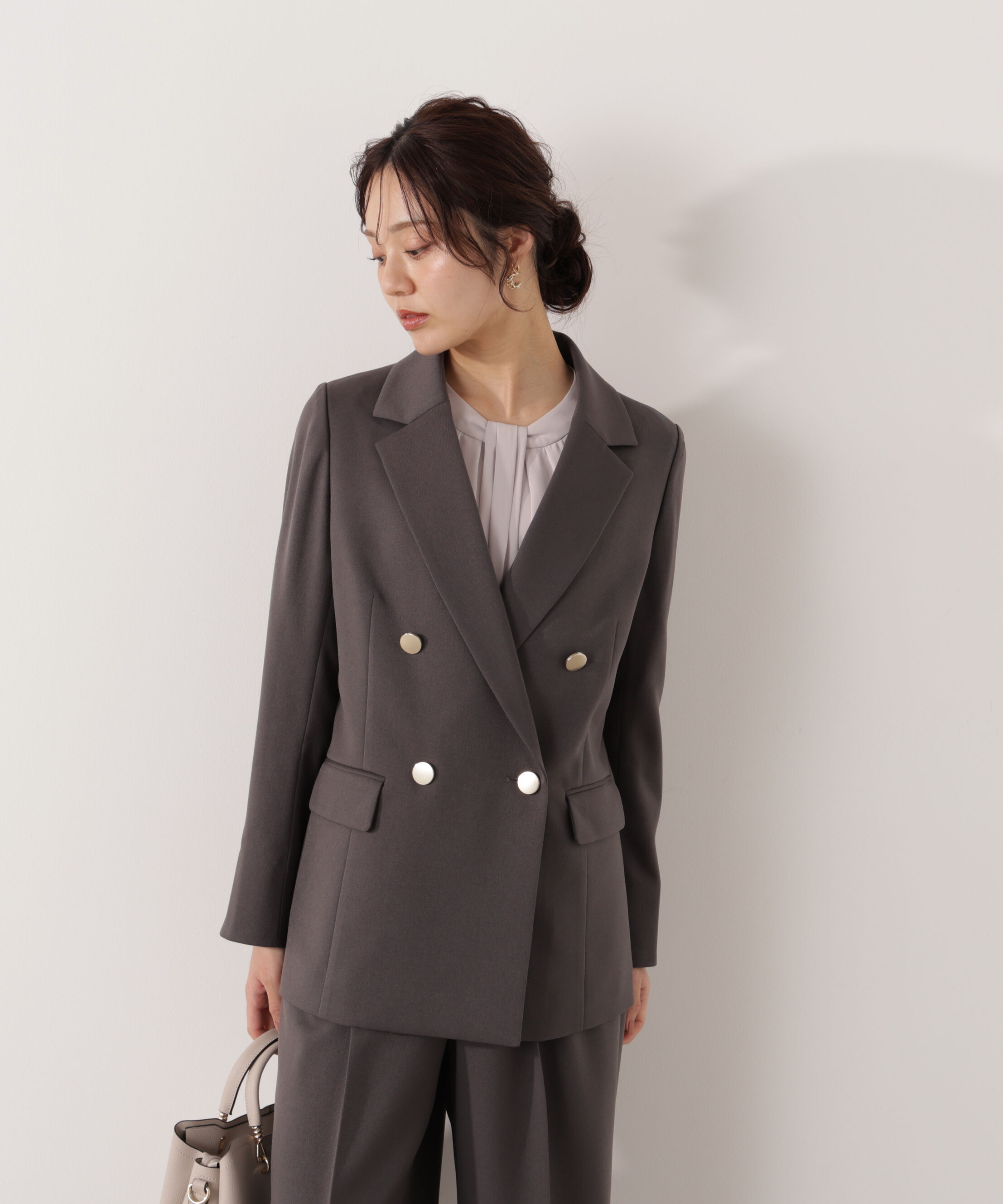 PROPORTION BODY DRESSING「パール付きベーシックブラウス 26SS」|シャツ・ブラウス|