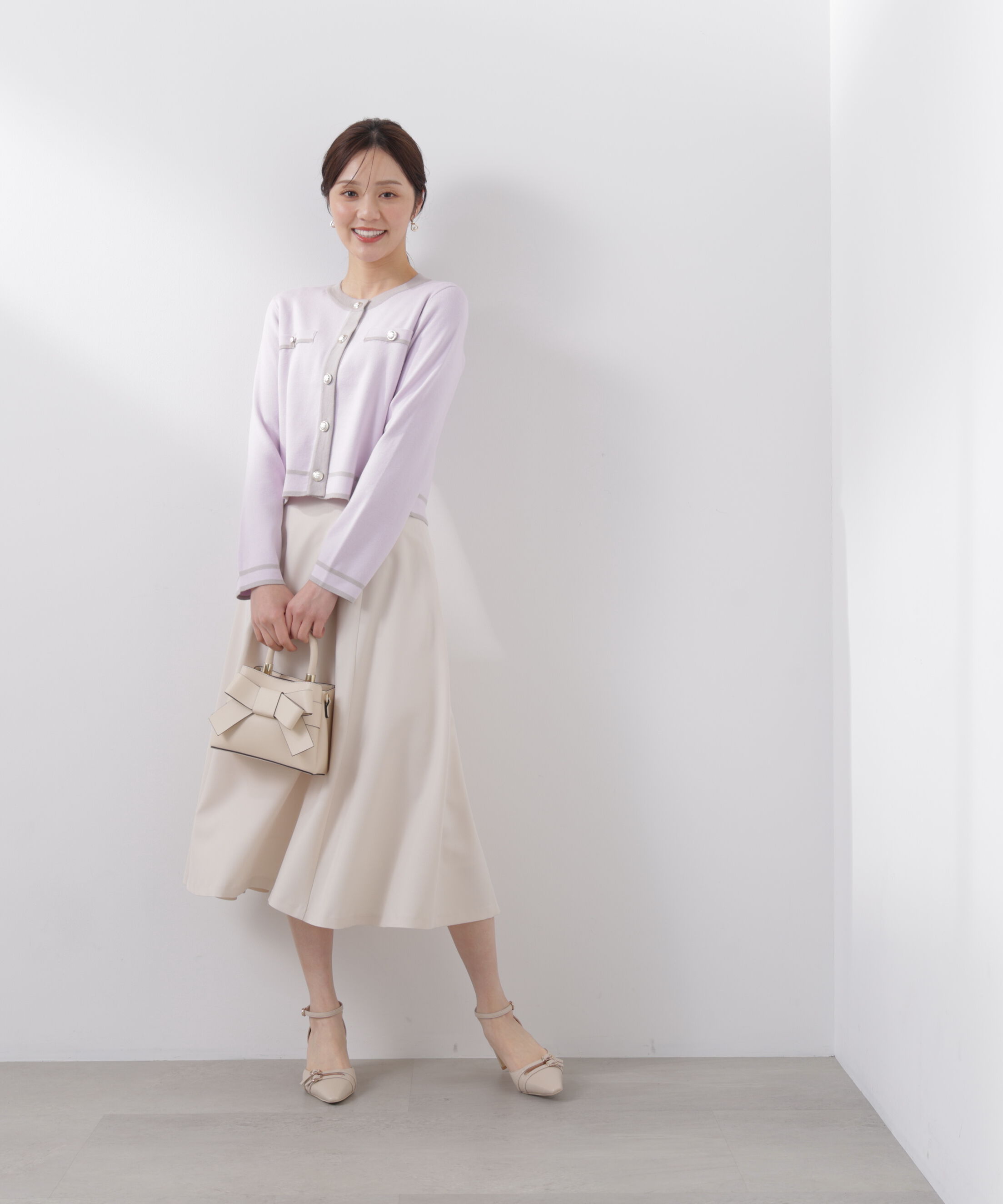PROPORTION BODY DRESSING「バイカラーアンサンブル　26SS」|ニット・セーター|