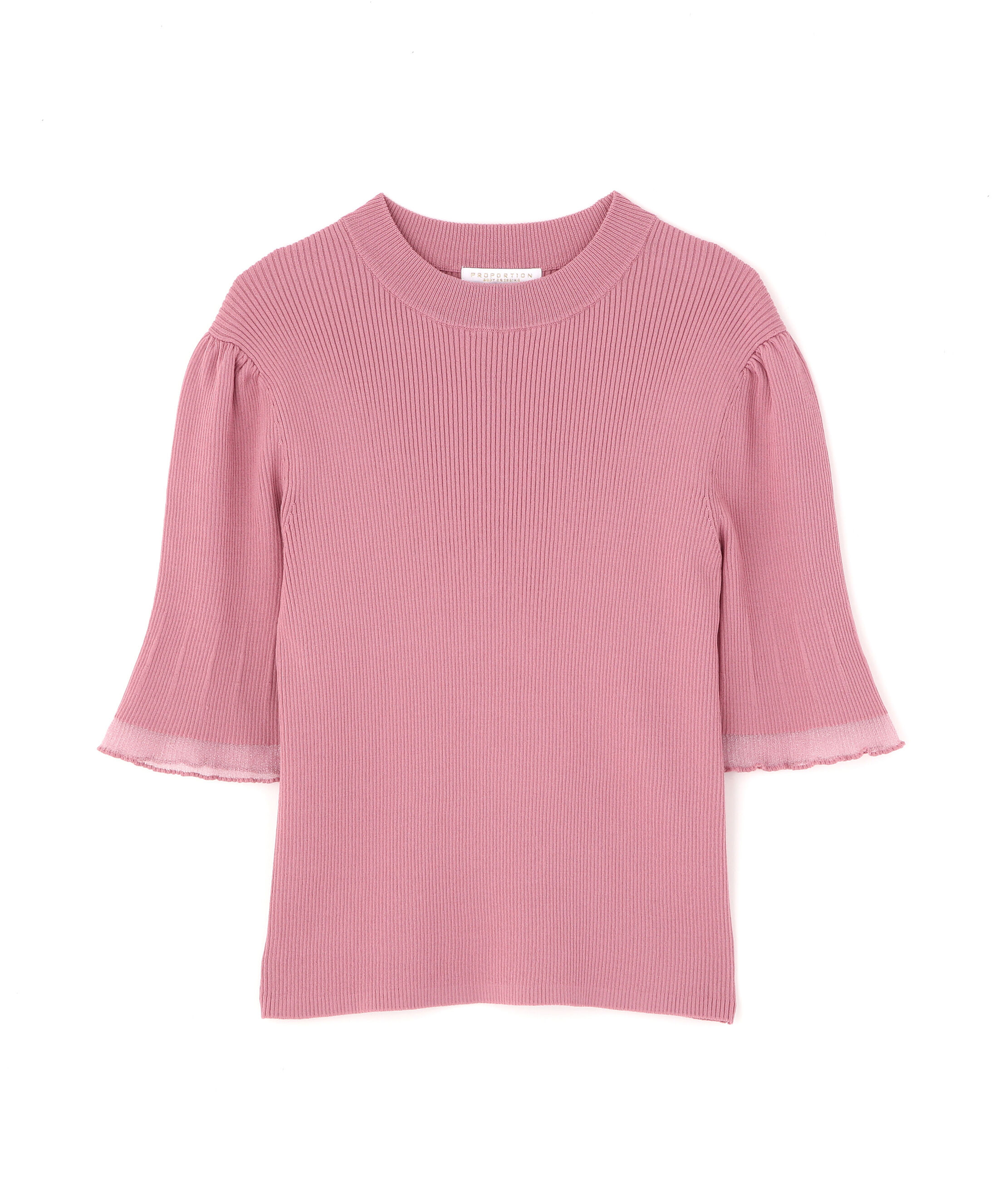 PROPORTION BODY DRESSING「部分シアー半袖ニット 26SS」|ニット・セーター|