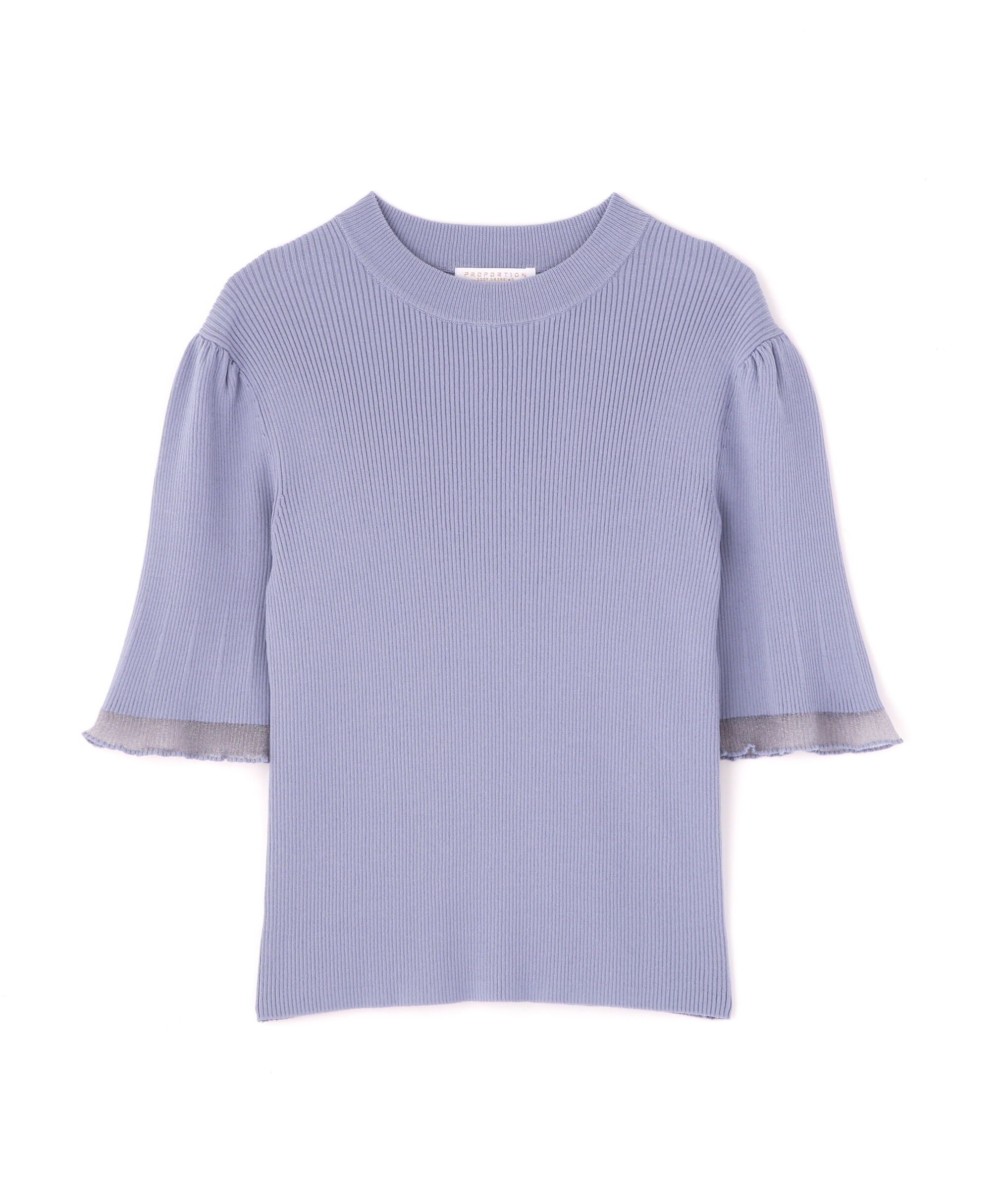 PROPORTION BODY DRESSING「部分シアー半袖ニット 26SS」|ニット・セーター|