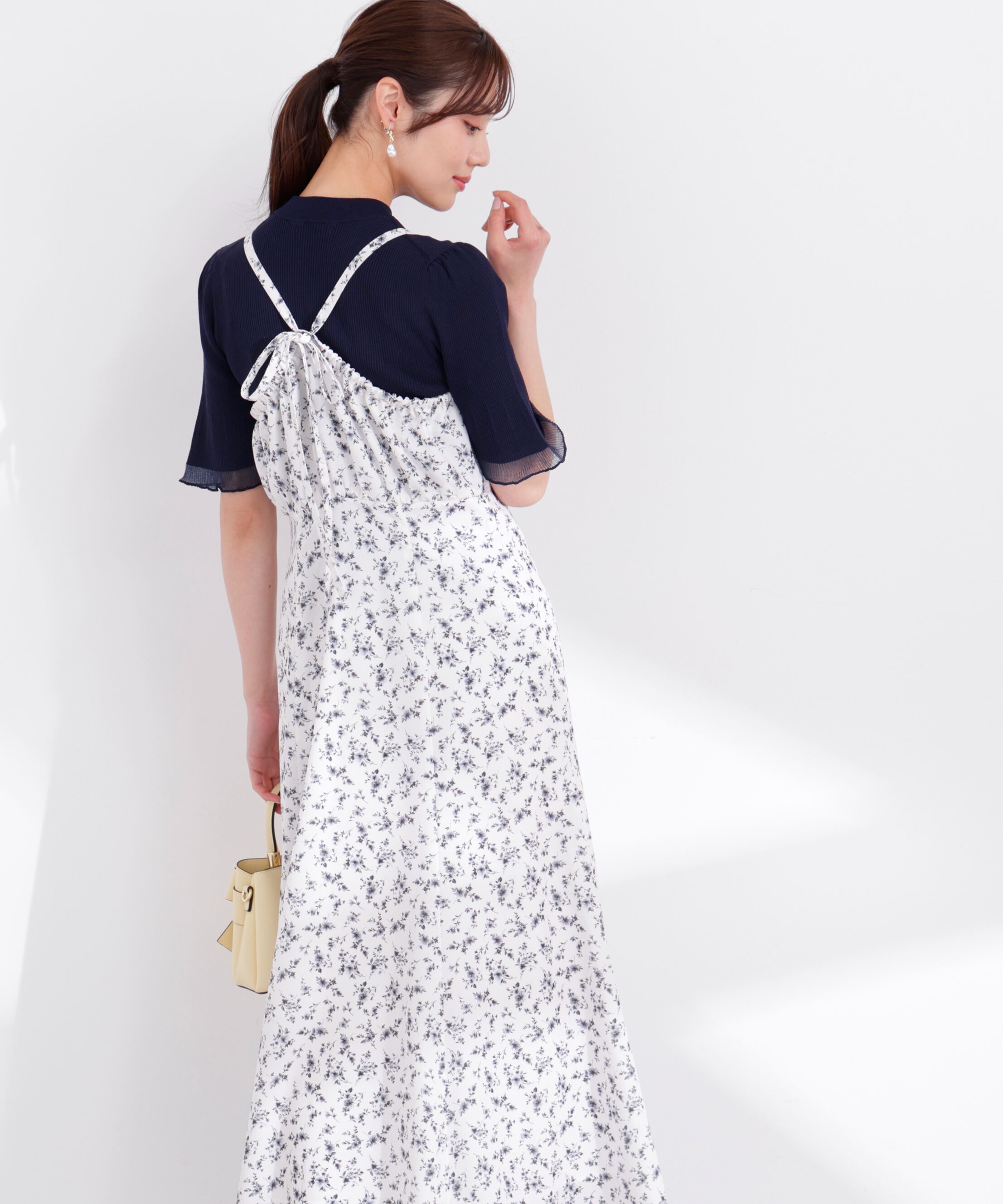 PROPORTION BODY DRESSING「部分シアー半袖ニット 26SS」|ニット・セーター|