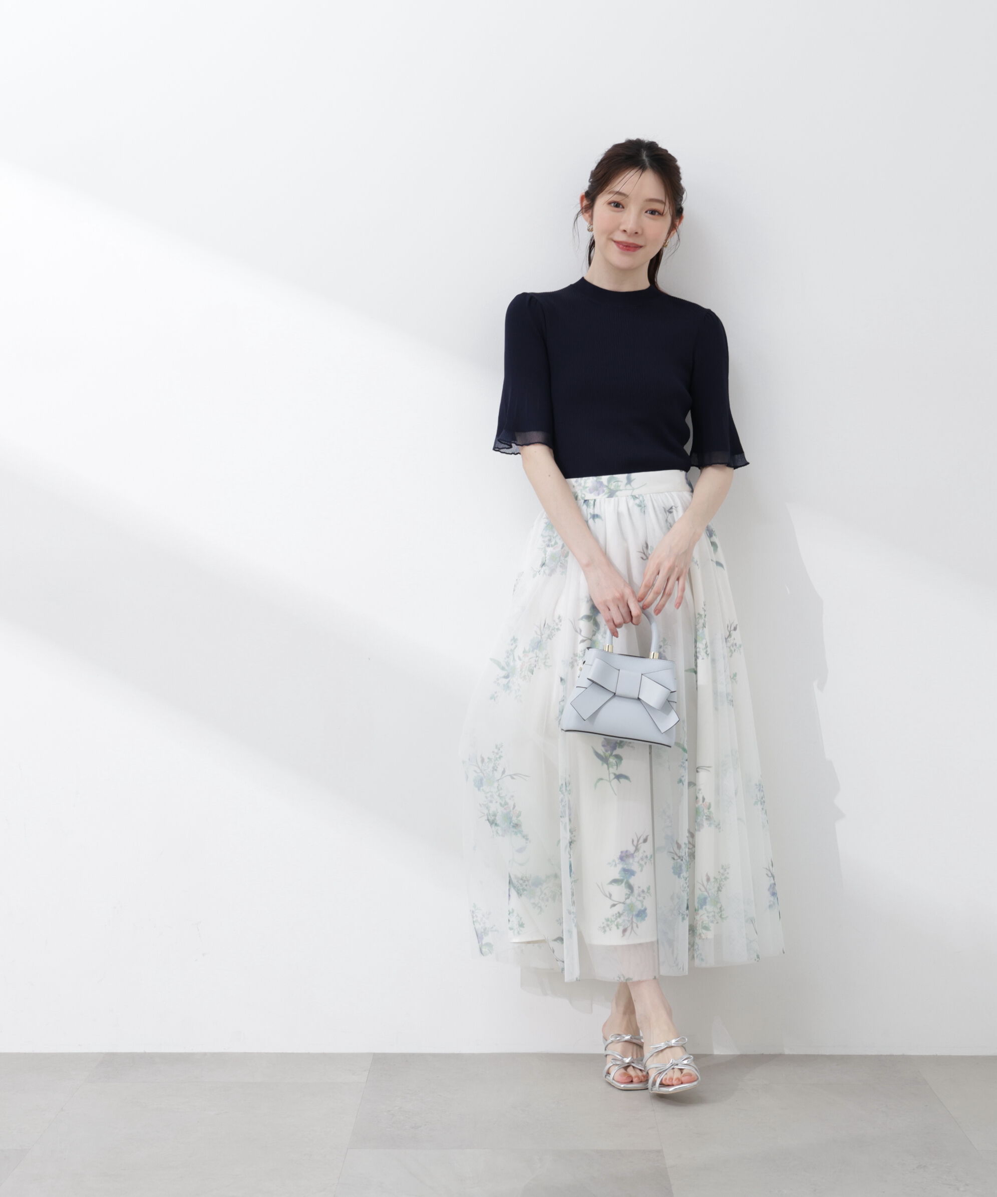 PROPORTION BODY DRESSING「部分シアー半袖ニット 26SS」|ニット・セーター|